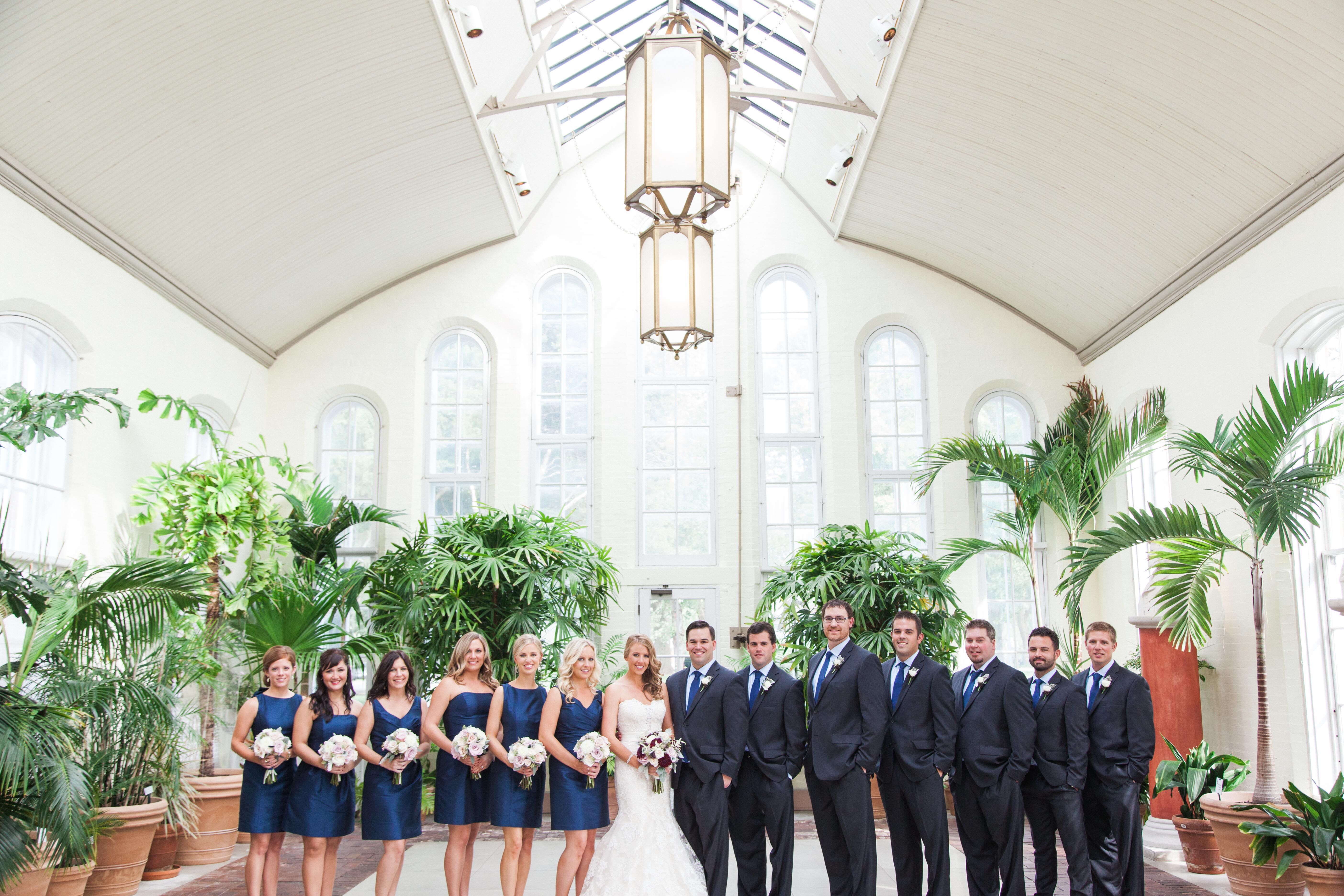 navy blue bridesmaids and groomsmen