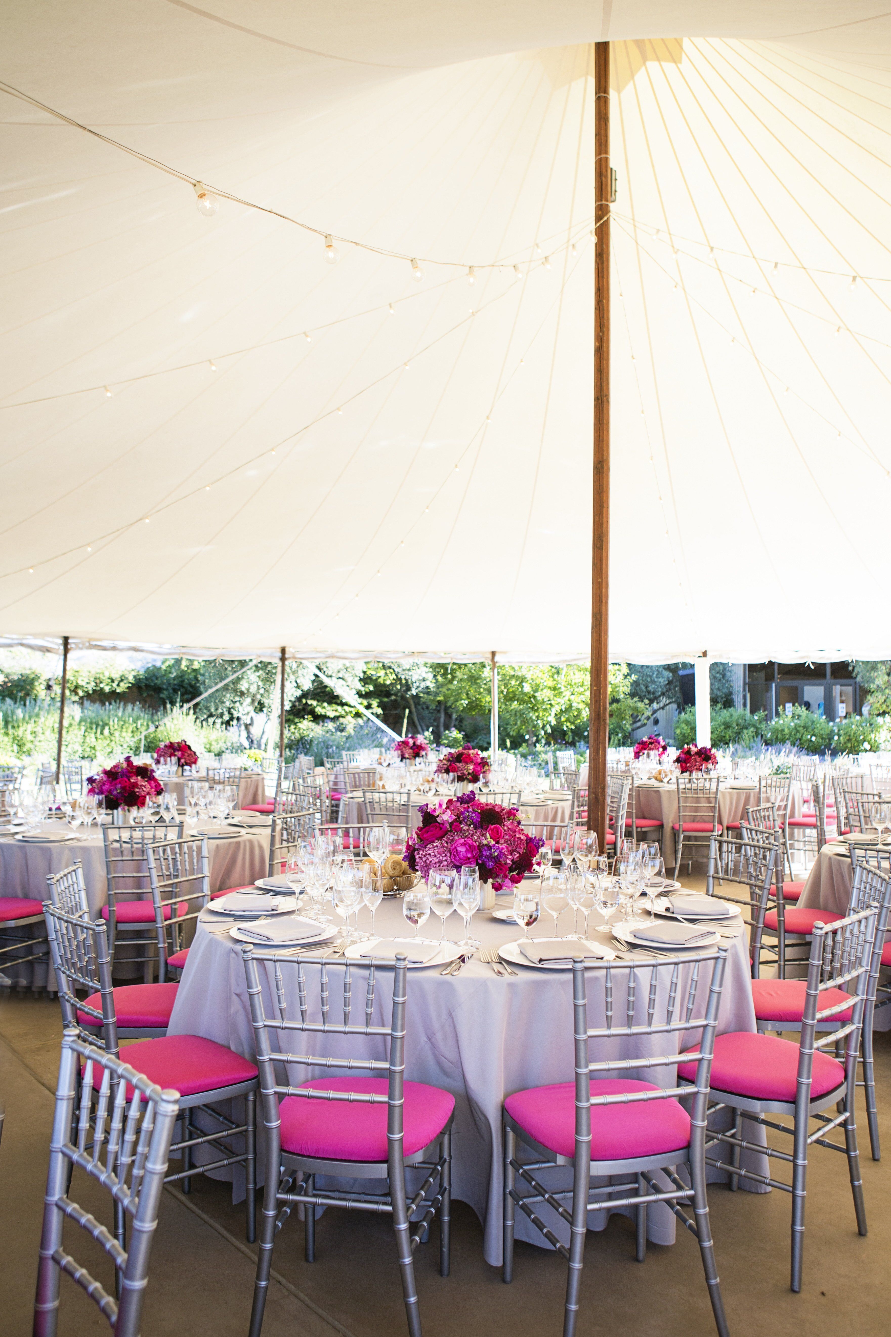 Fuchsia and Silver Reception