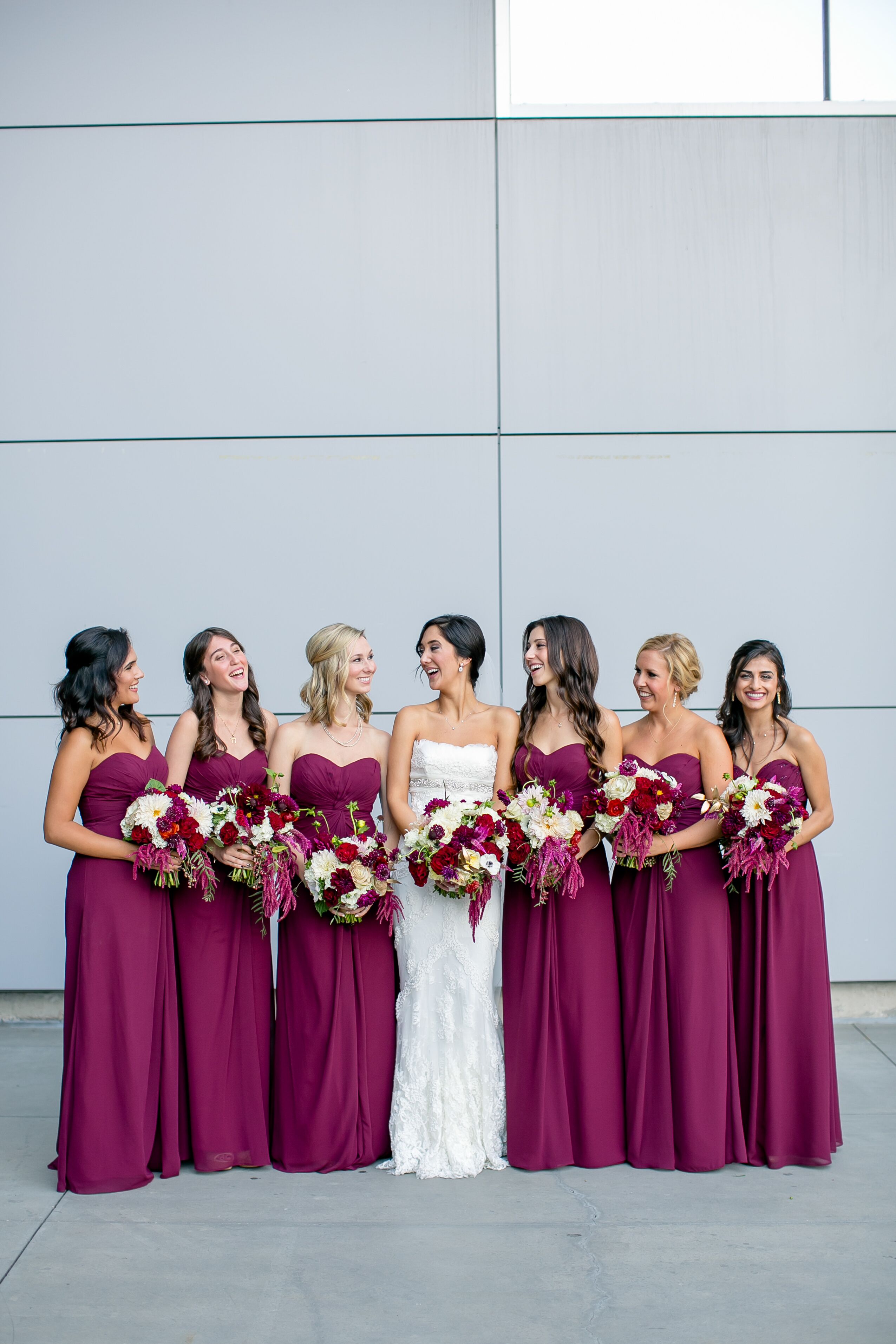 bill levkoff bridesmaid dresses wine