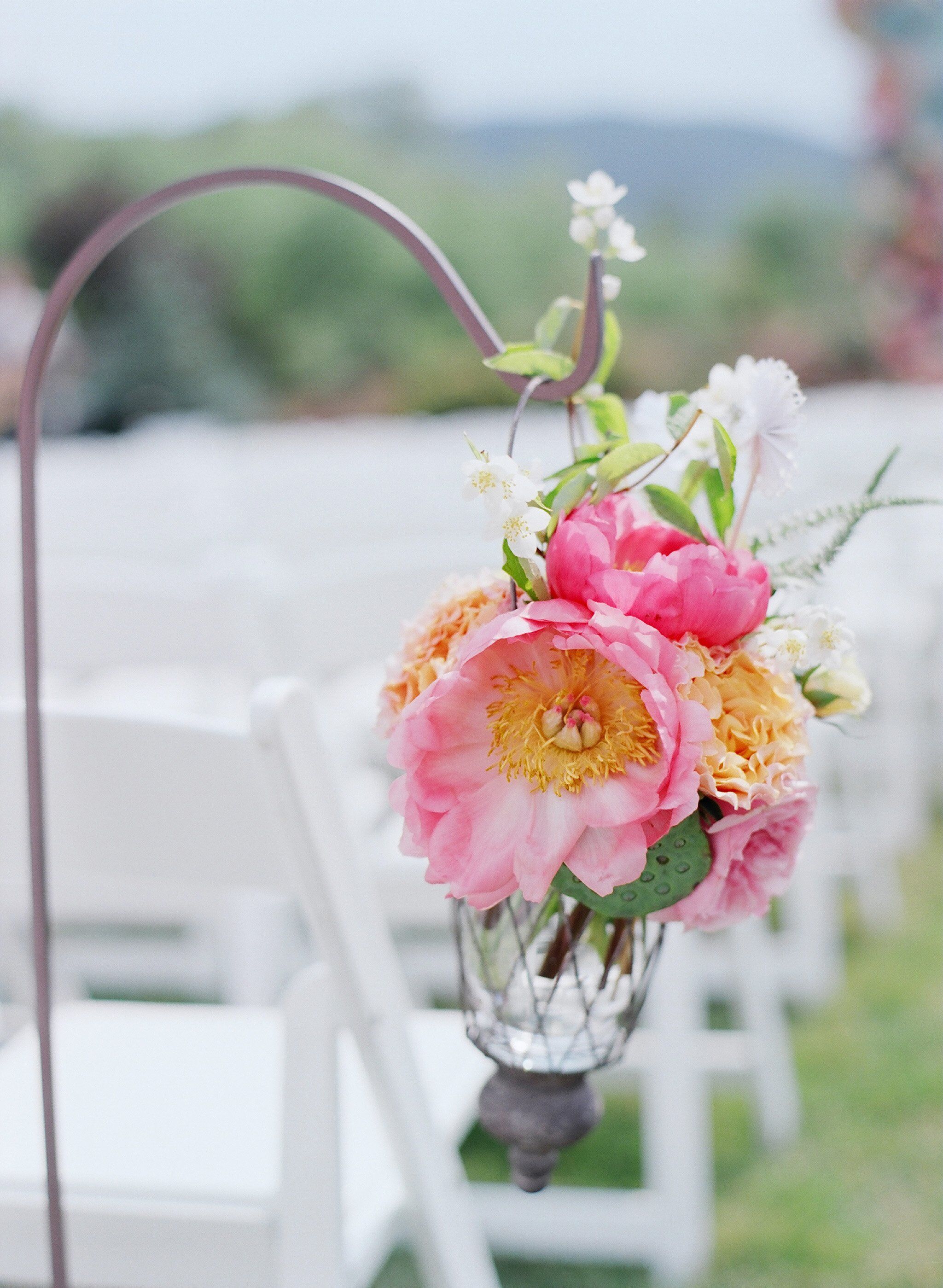 Pink Peony Ceremony Decor