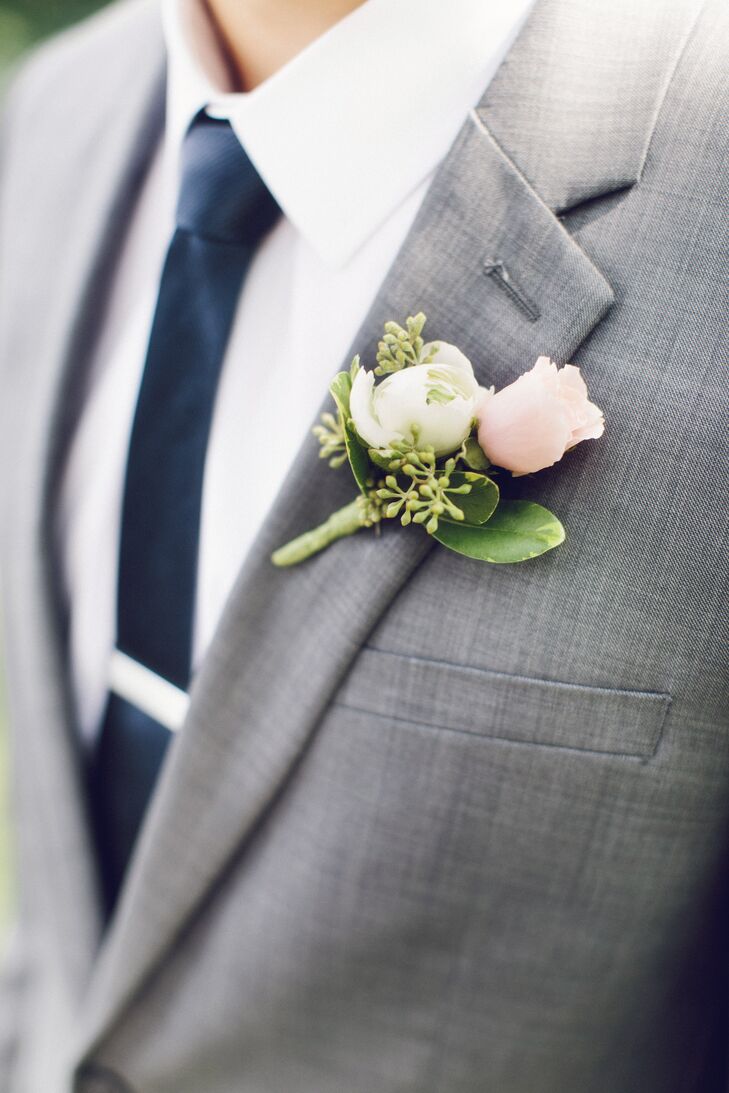 Blush Rose Boutonniere