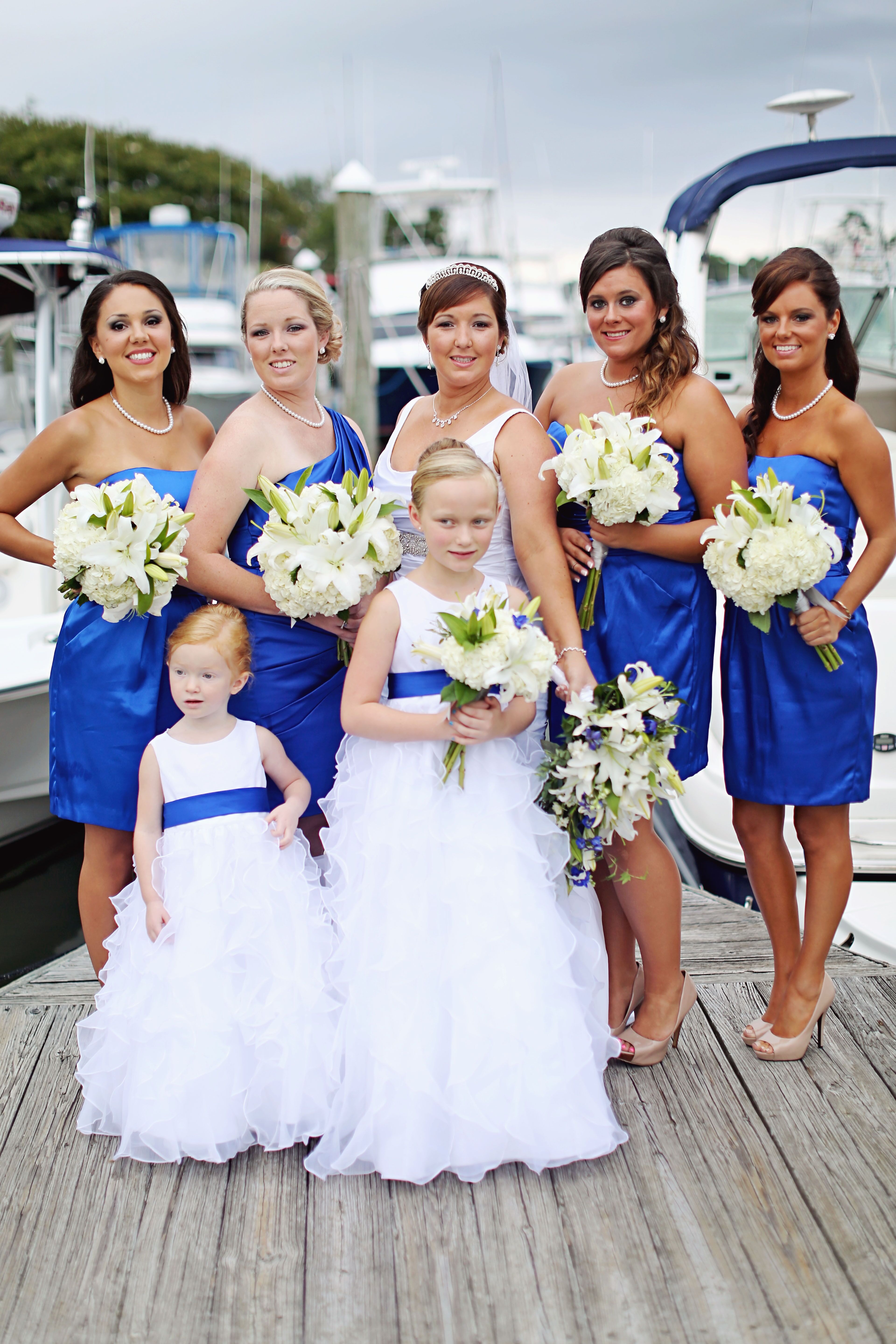 sapphire blue flower girl dresses