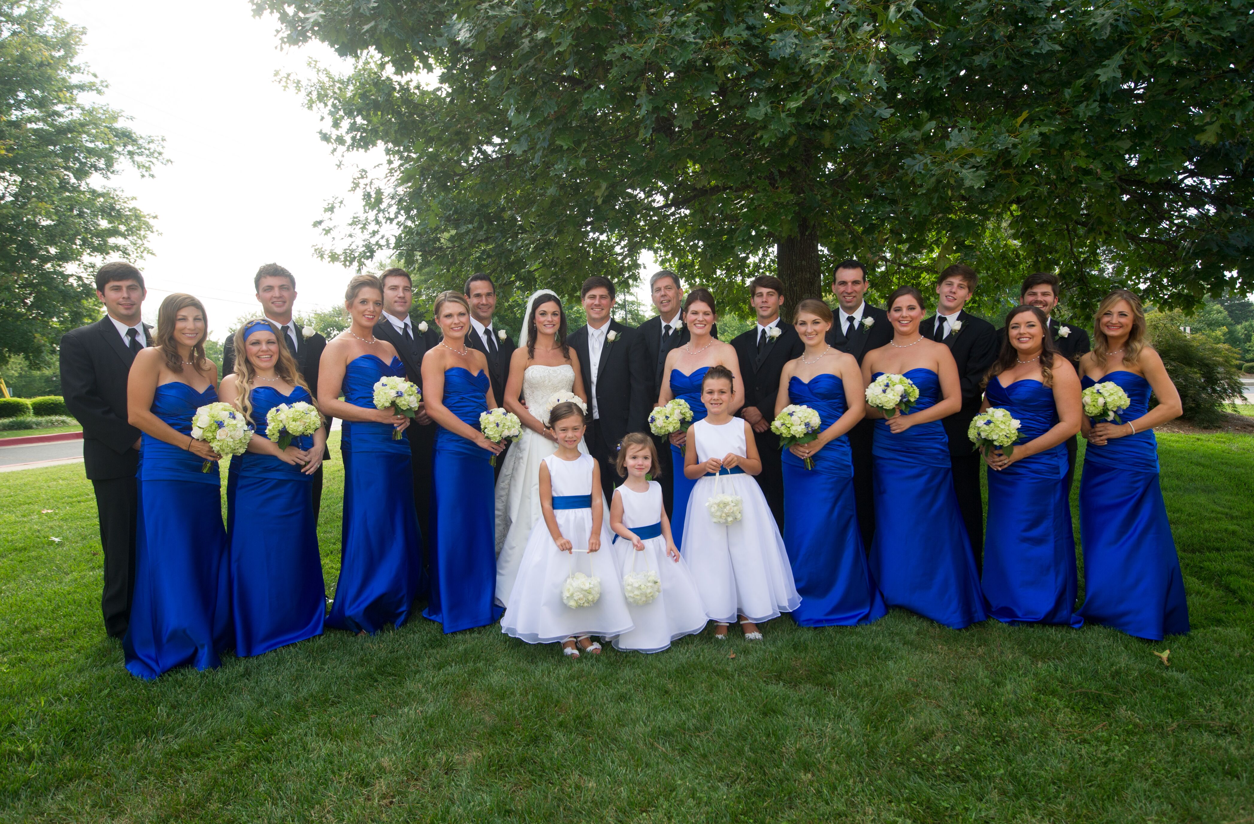 cobalt blue bridesmaid dress