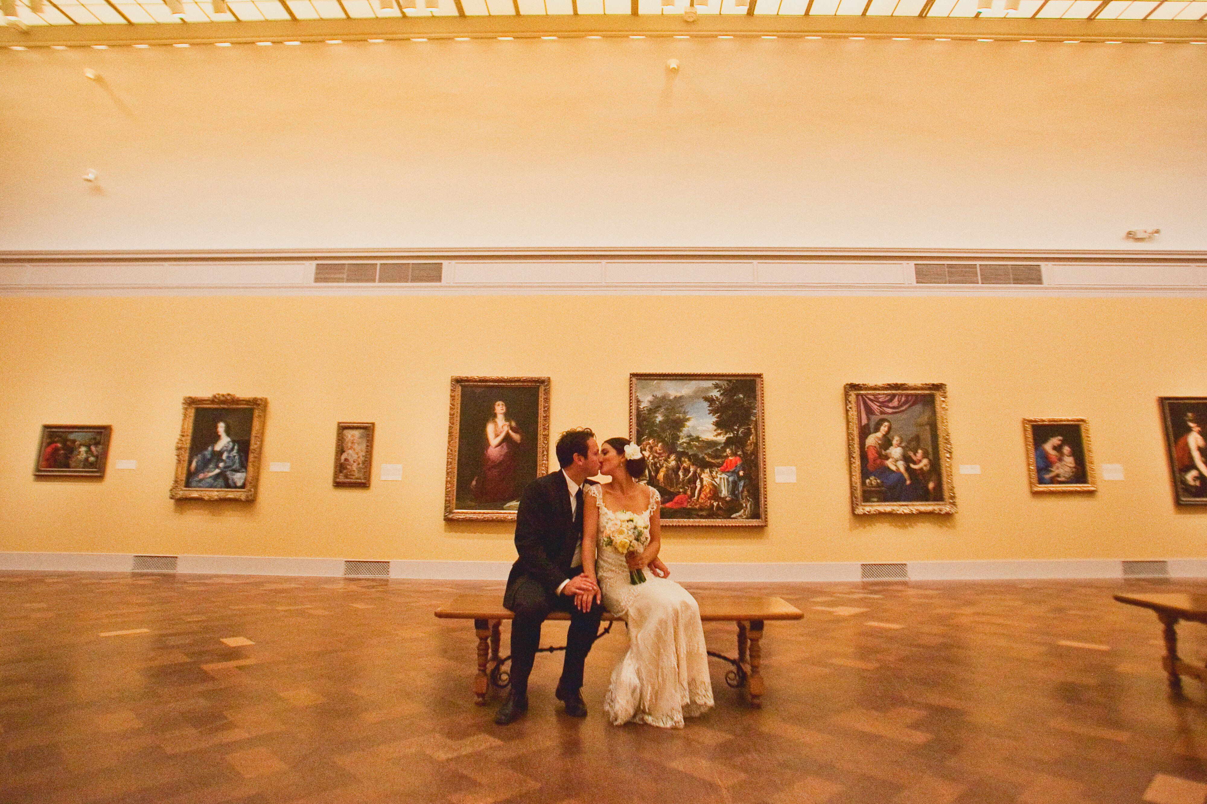 San Diego wedding portrait at the Museum of Art