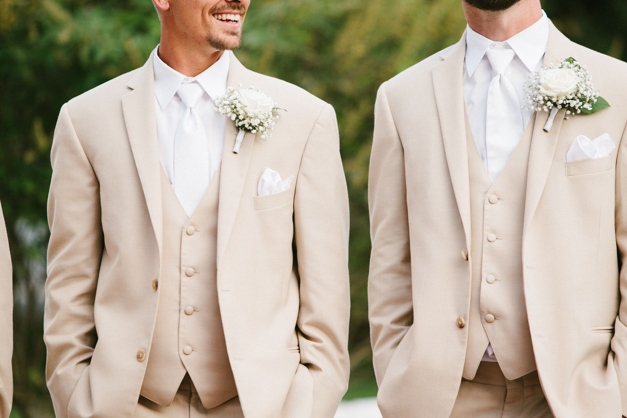 Tan hot sale tuxedo wedding