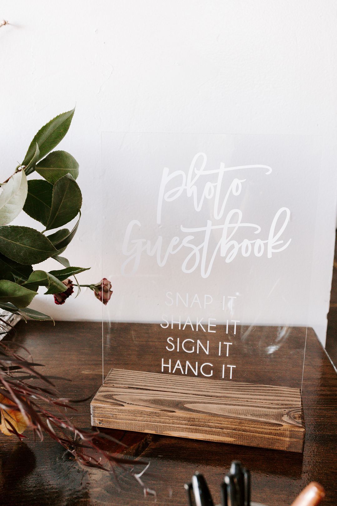 Acrylic Guest Book Sign at Brick in San Diego, California