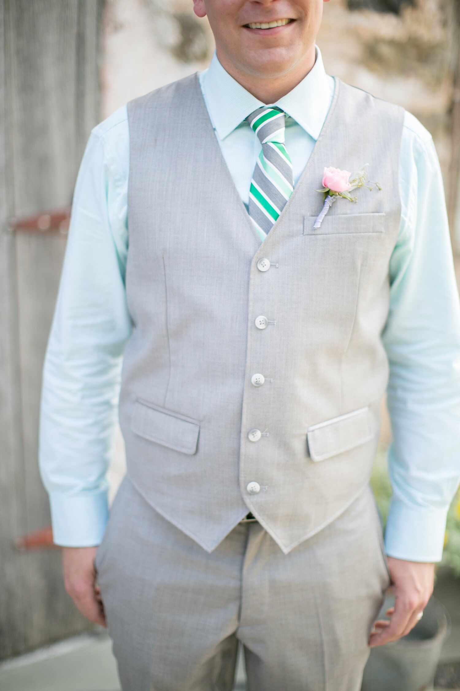 Delicate Rose Boutonniere