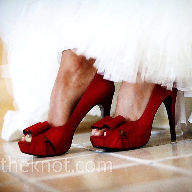 tandlæge Premier automatisk Red Bridal Shoes