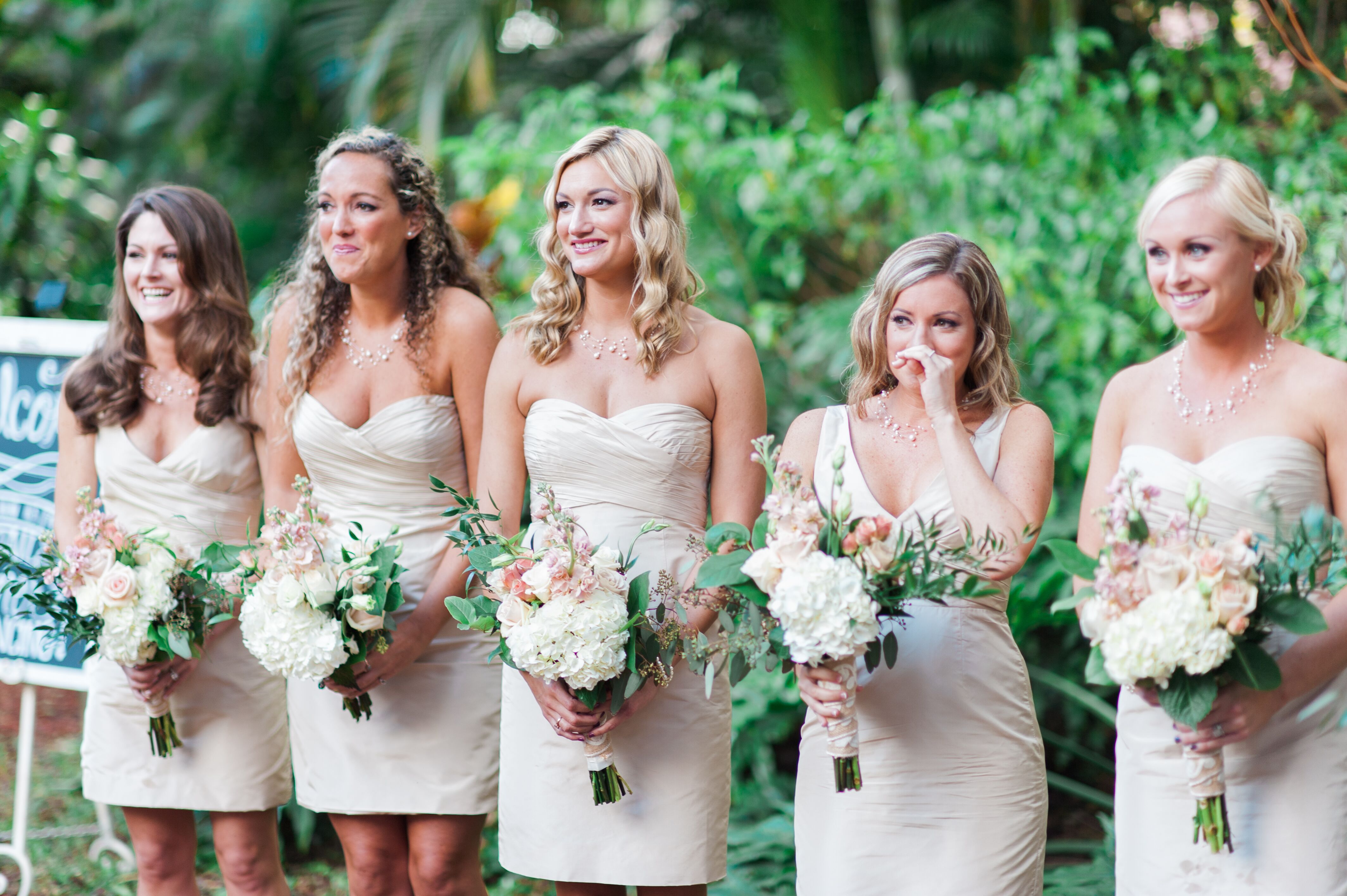 Short Champagne J.Crew Bridesmaid Dresses