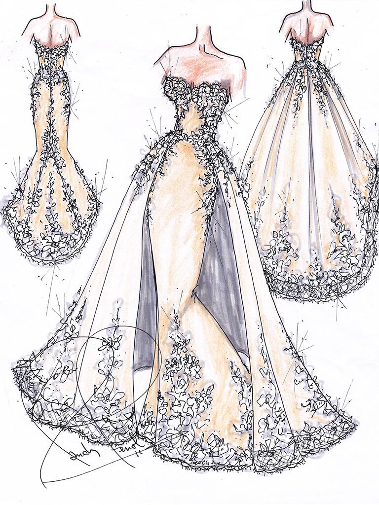 Randy Fenoli Bridal collection sketches