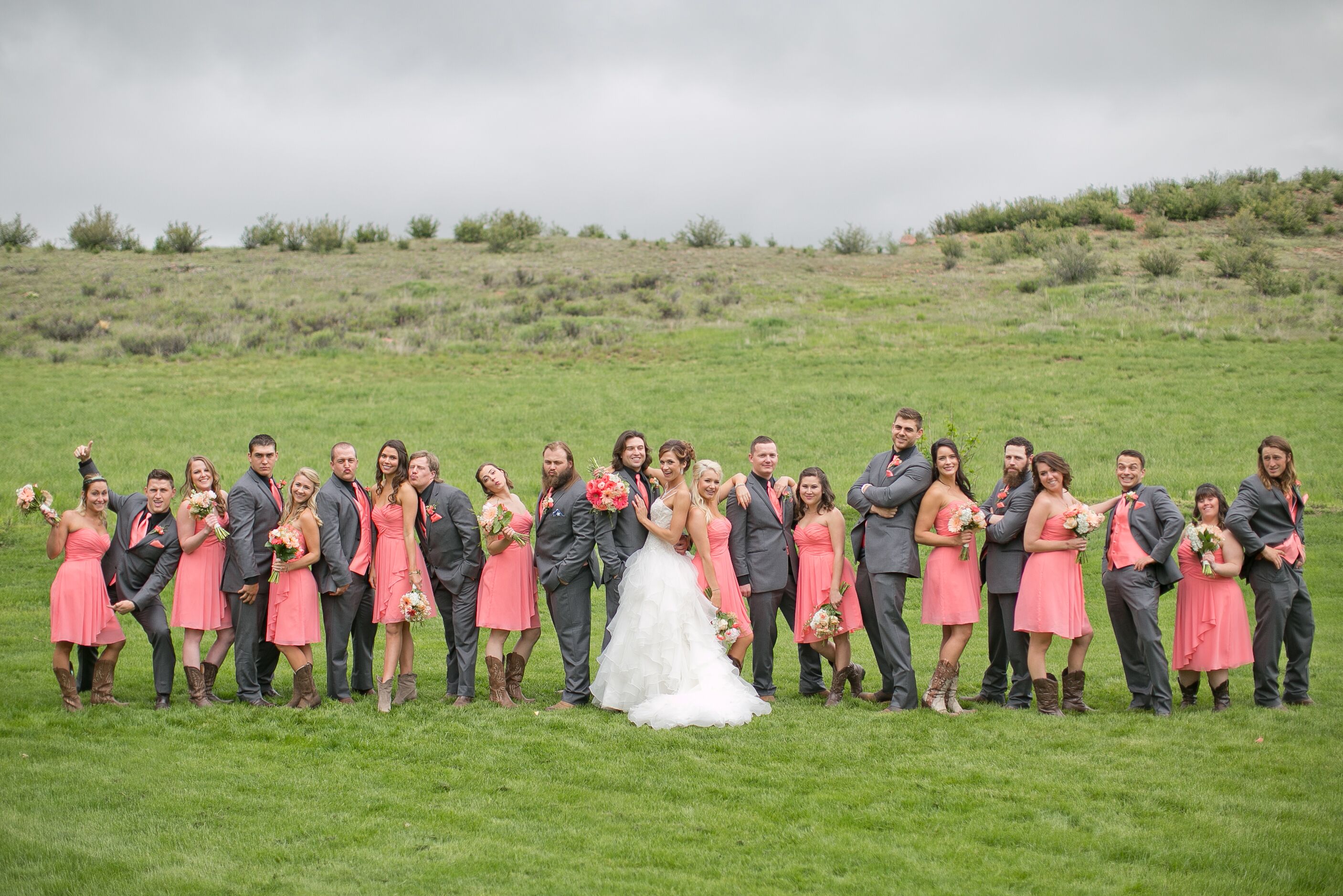 david's bridal coral dress