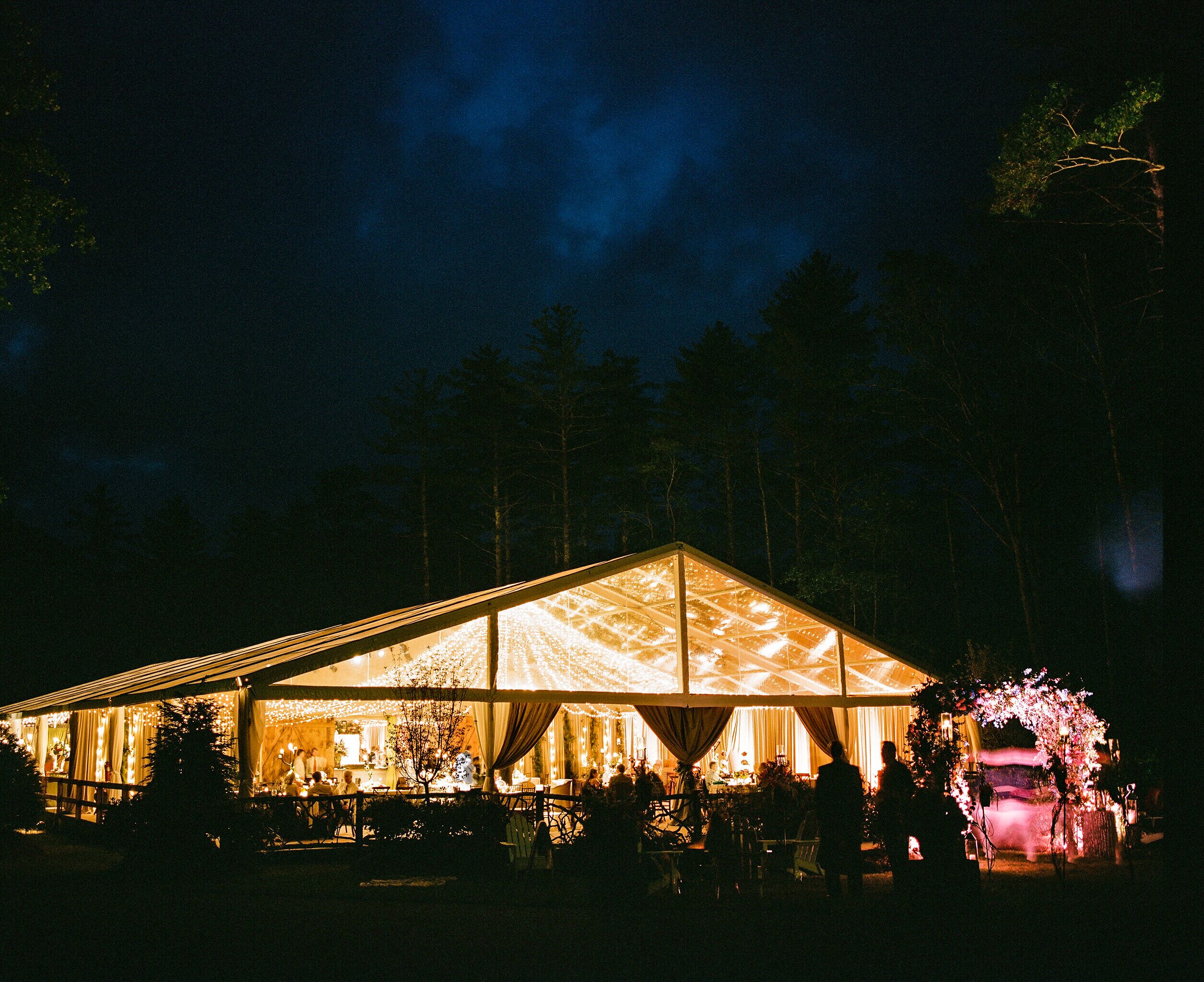 Natural Clear-Tented Mountaintop Wedding Reception