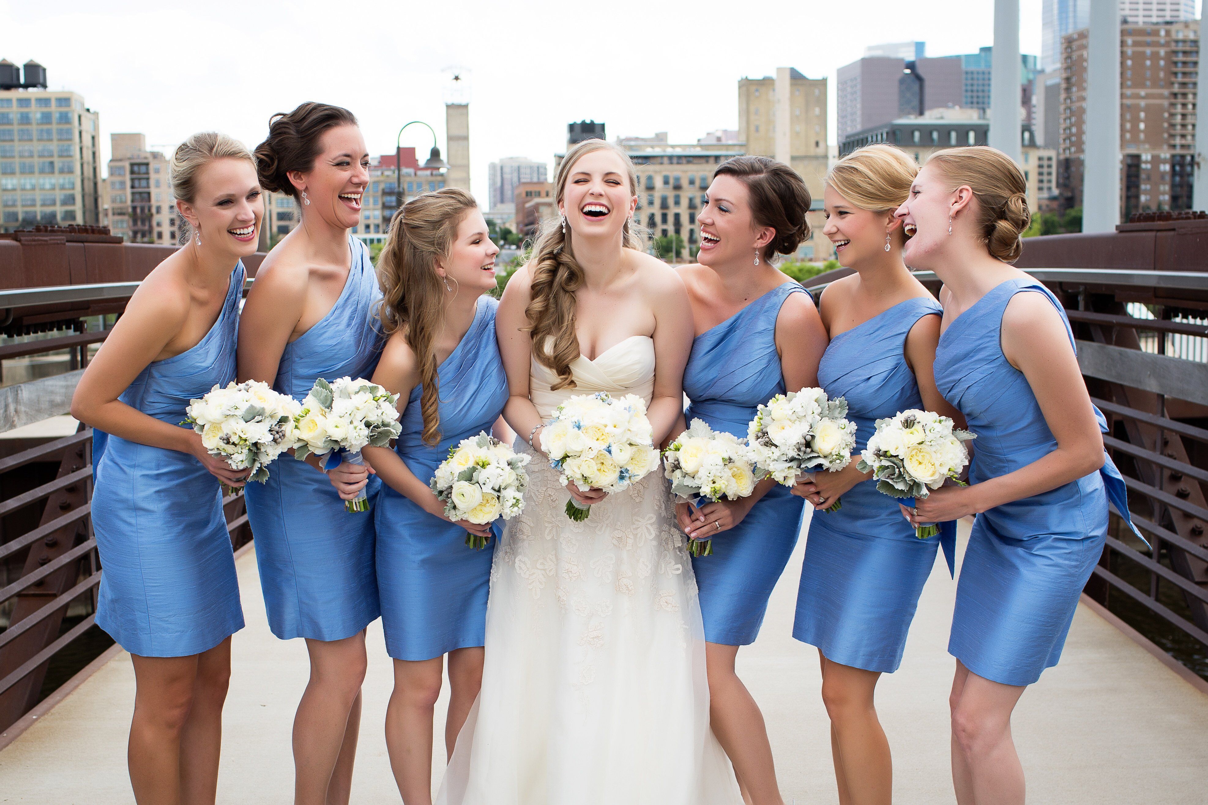 cornflower blue bridesmaid dresses