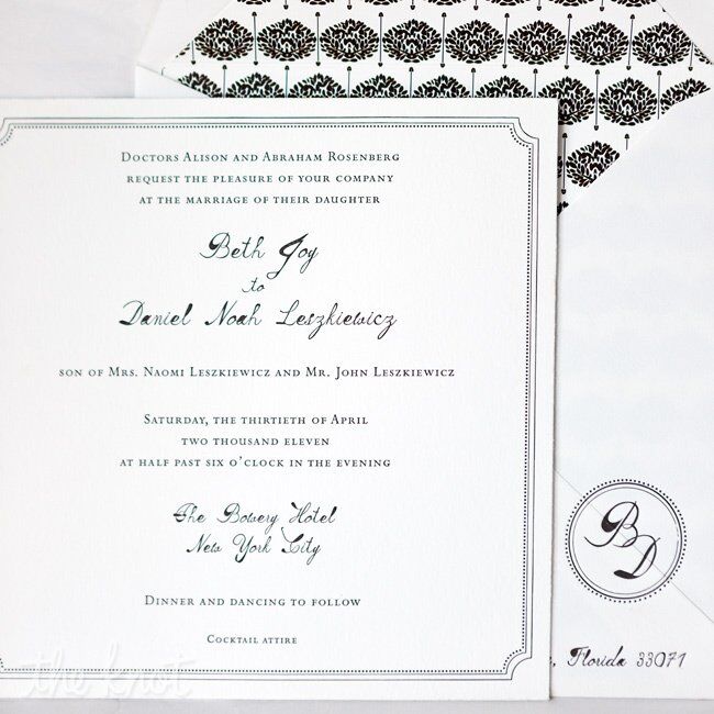 Black and White Vintage Invitations