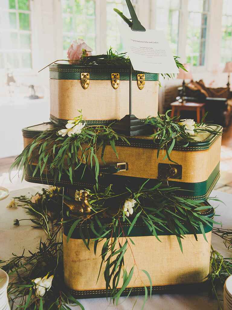 travel theme wedding props