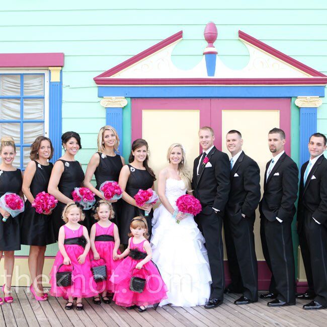 black and pink wedding dresses