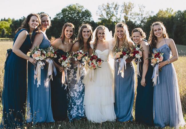 Mismatched Bridesmaid Dresses Are The New Hot Bridal Party Trend