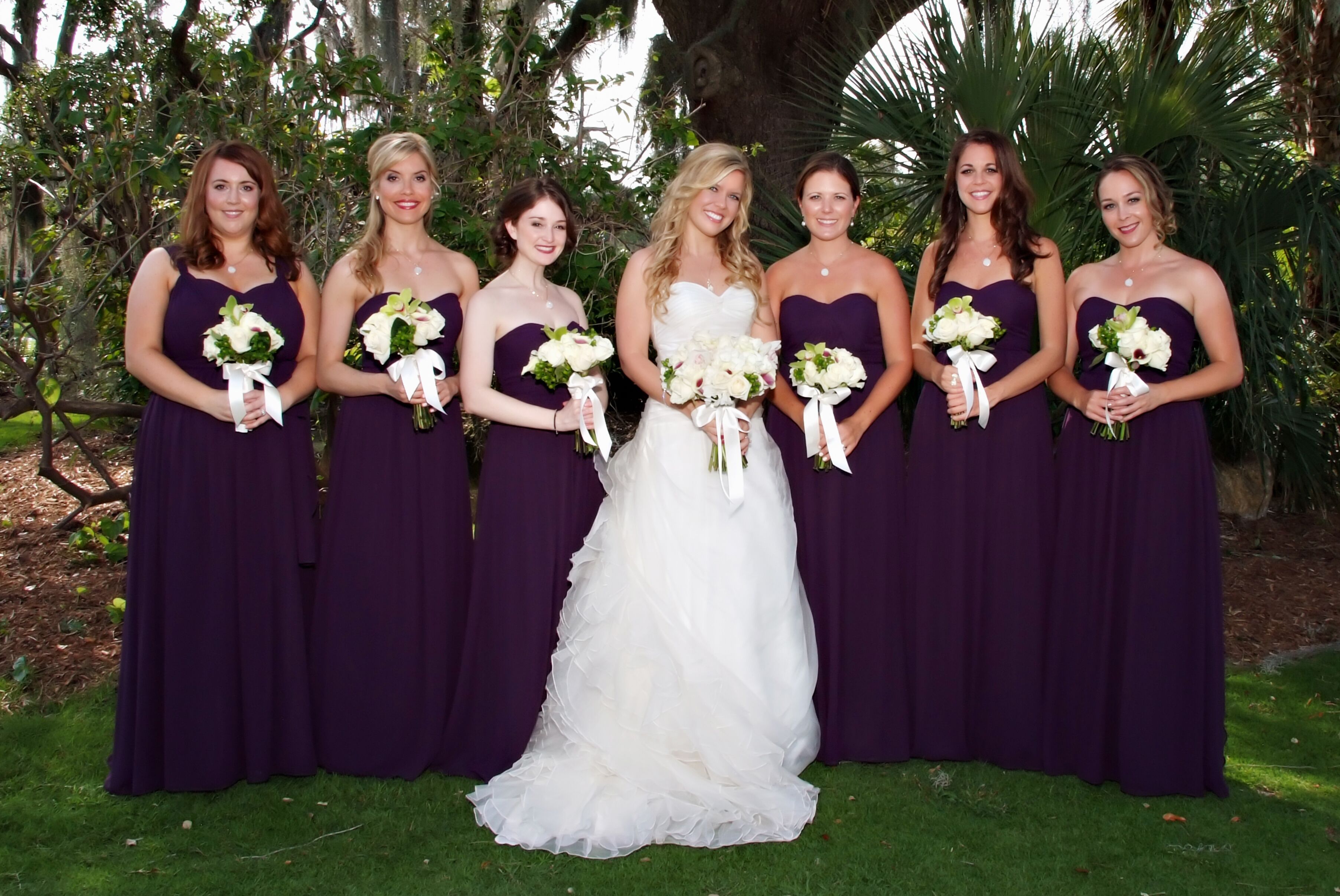 Eggplant color outlet dress for wedding