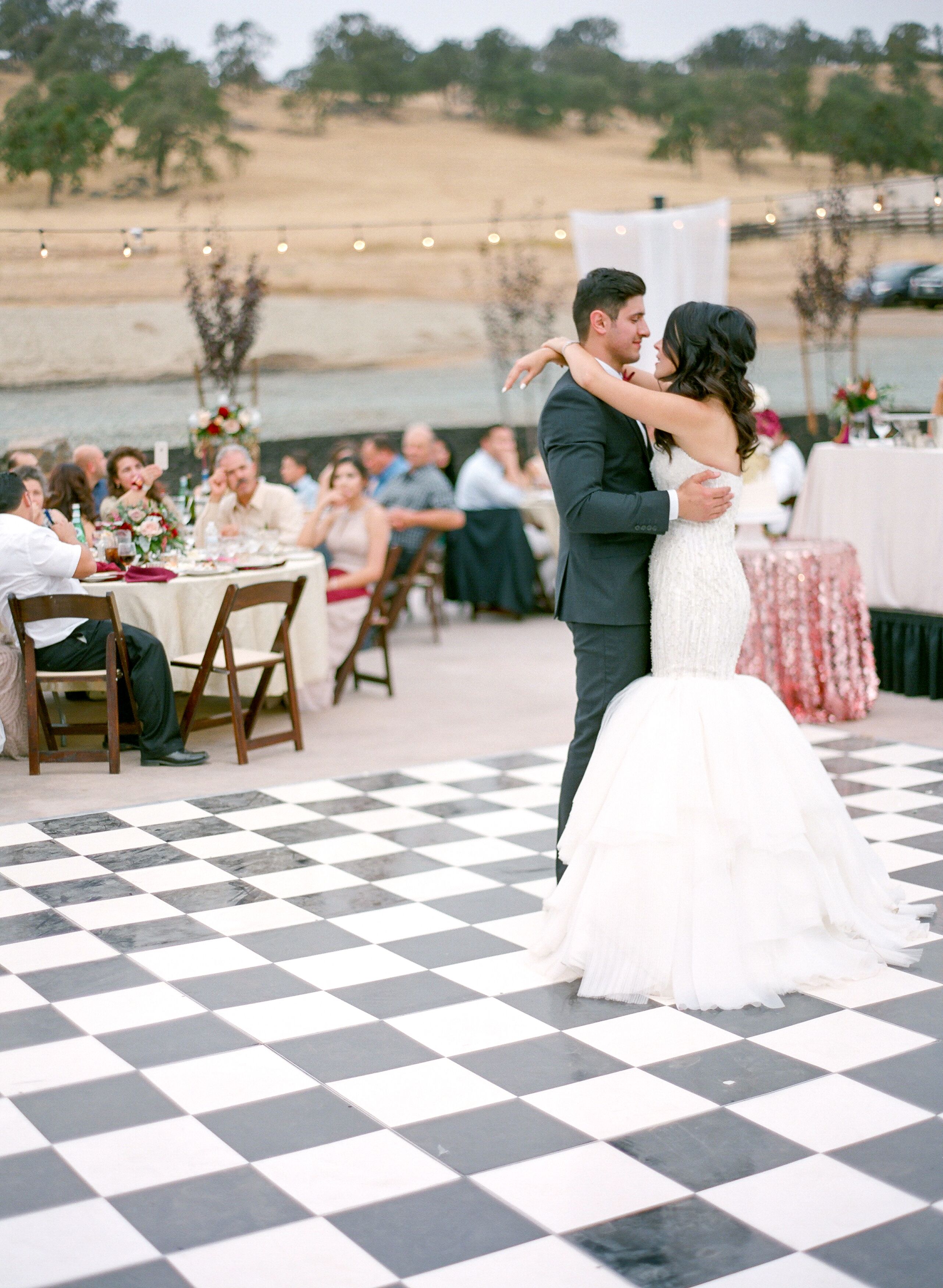 White dance floor outlet wedding