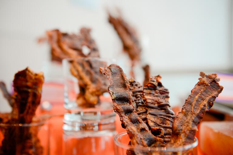 Chipotle chocolate drizzled bacon