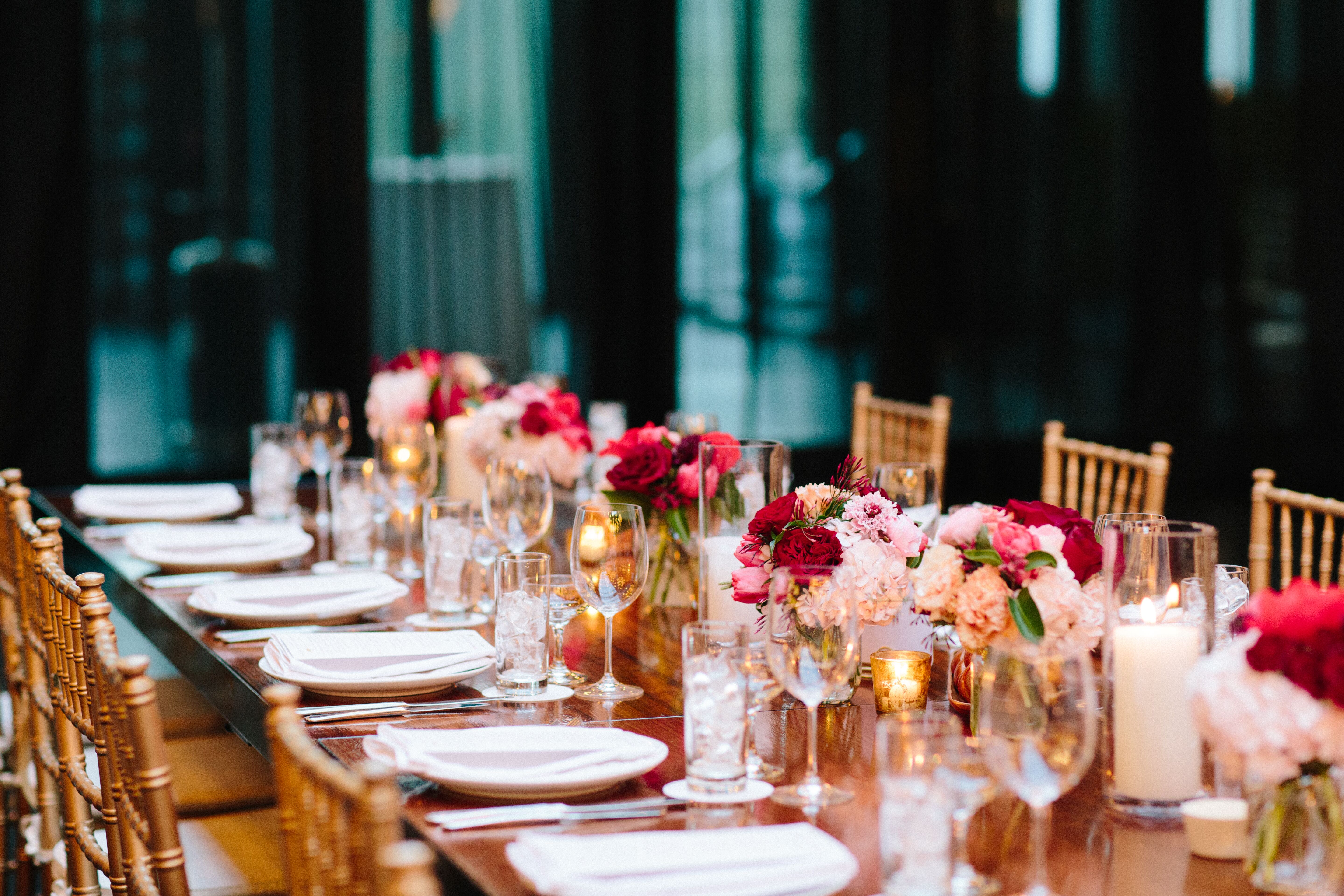 Gold Chiavari Chairs At 501 Union Wedding Reception