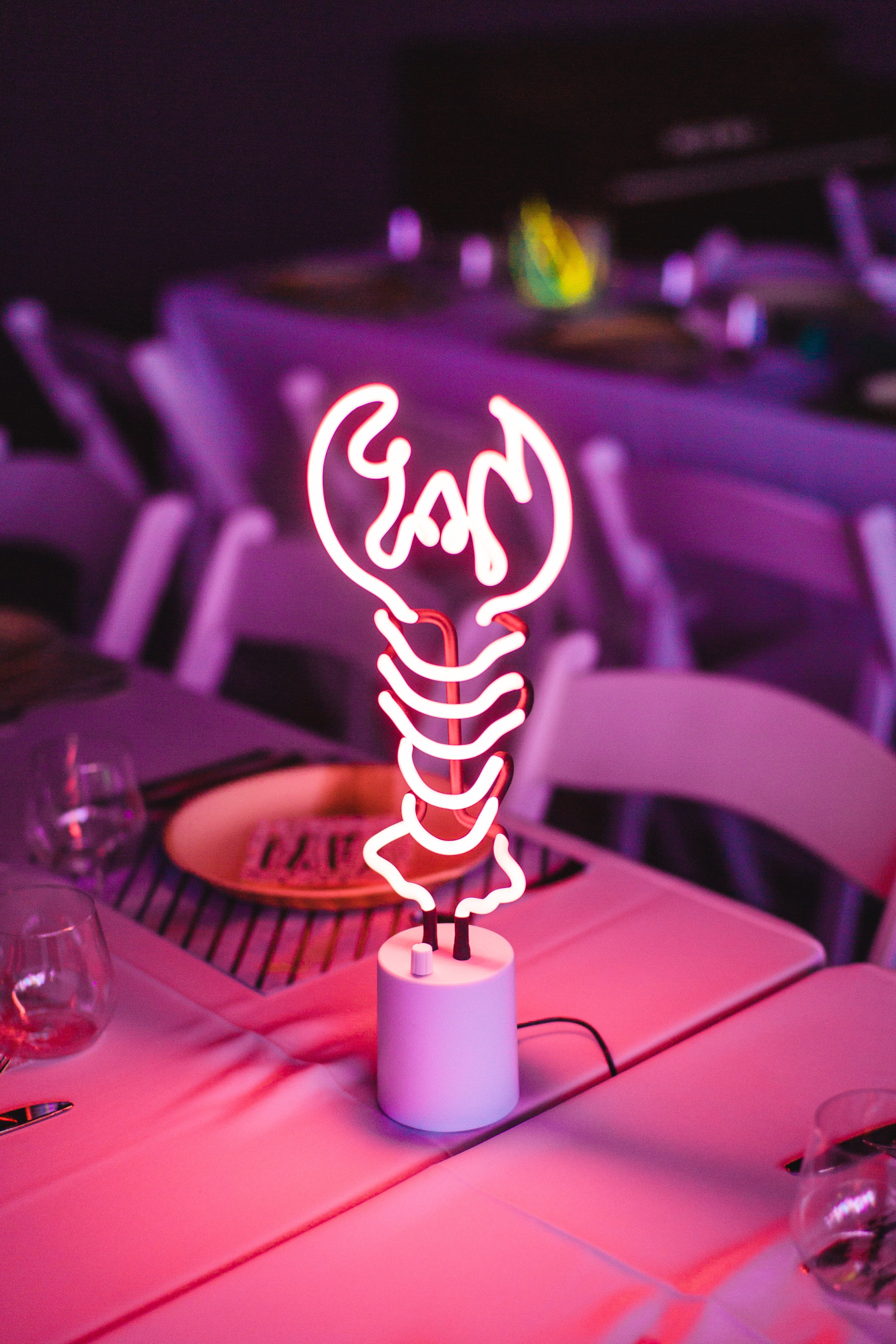 Neon Lobster Light Table