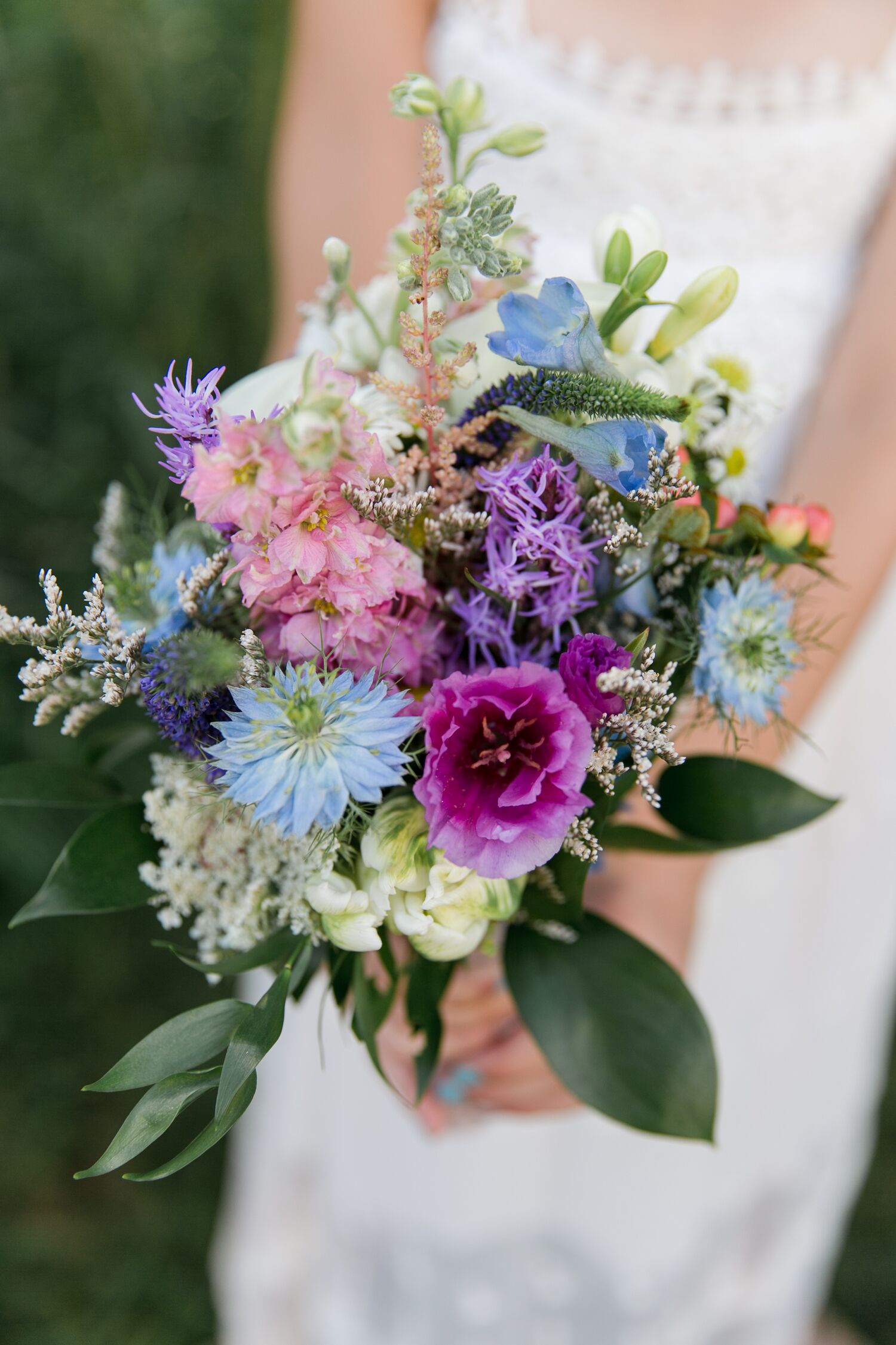 Purple Wedding Wildflower Bouquet
