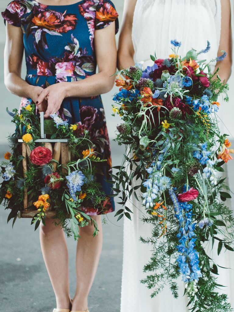 Mismatched bridesmaid bouquets