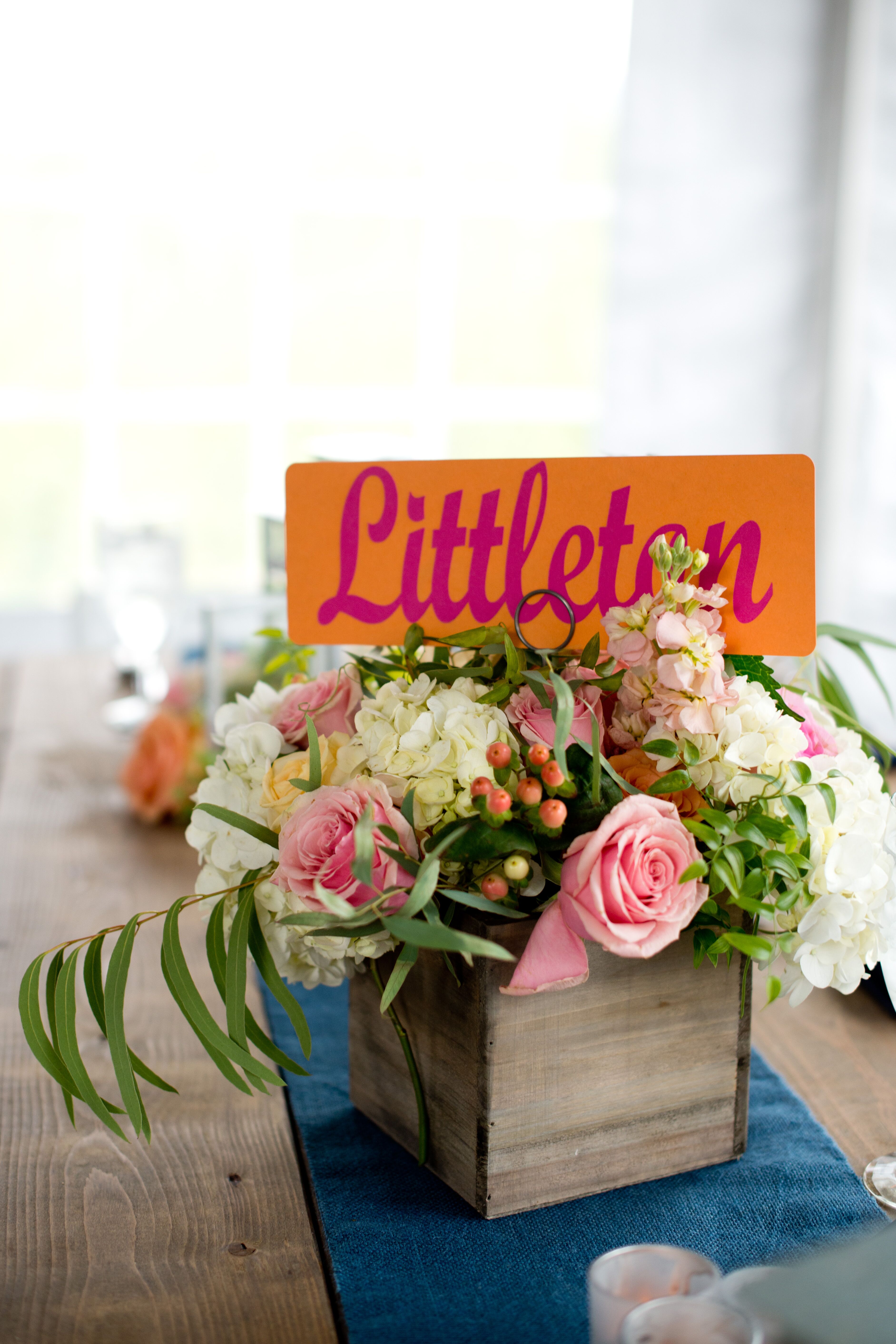 Wooden Box Centerpieces