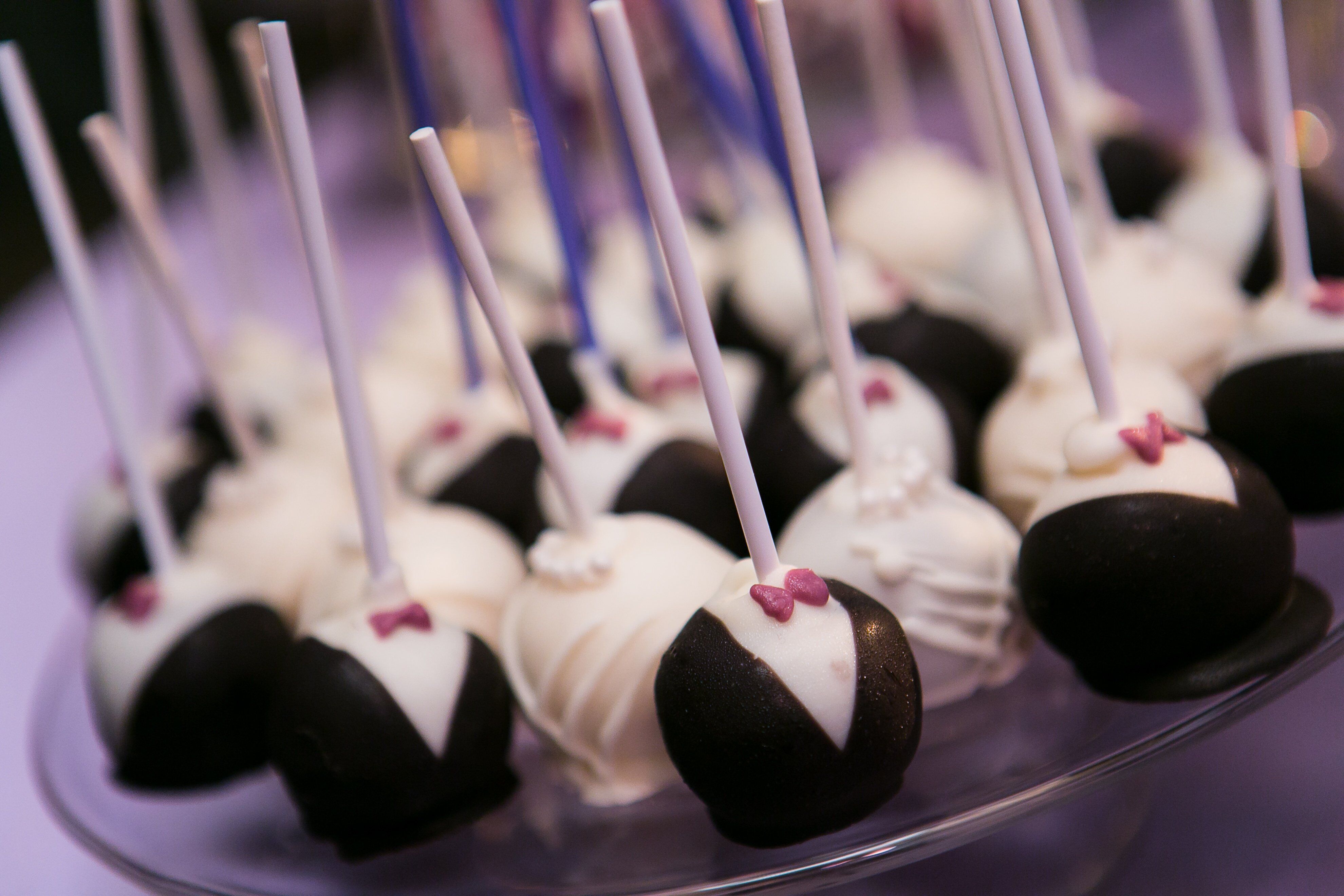 Tuxedo and Wedding Dress Cake Pops