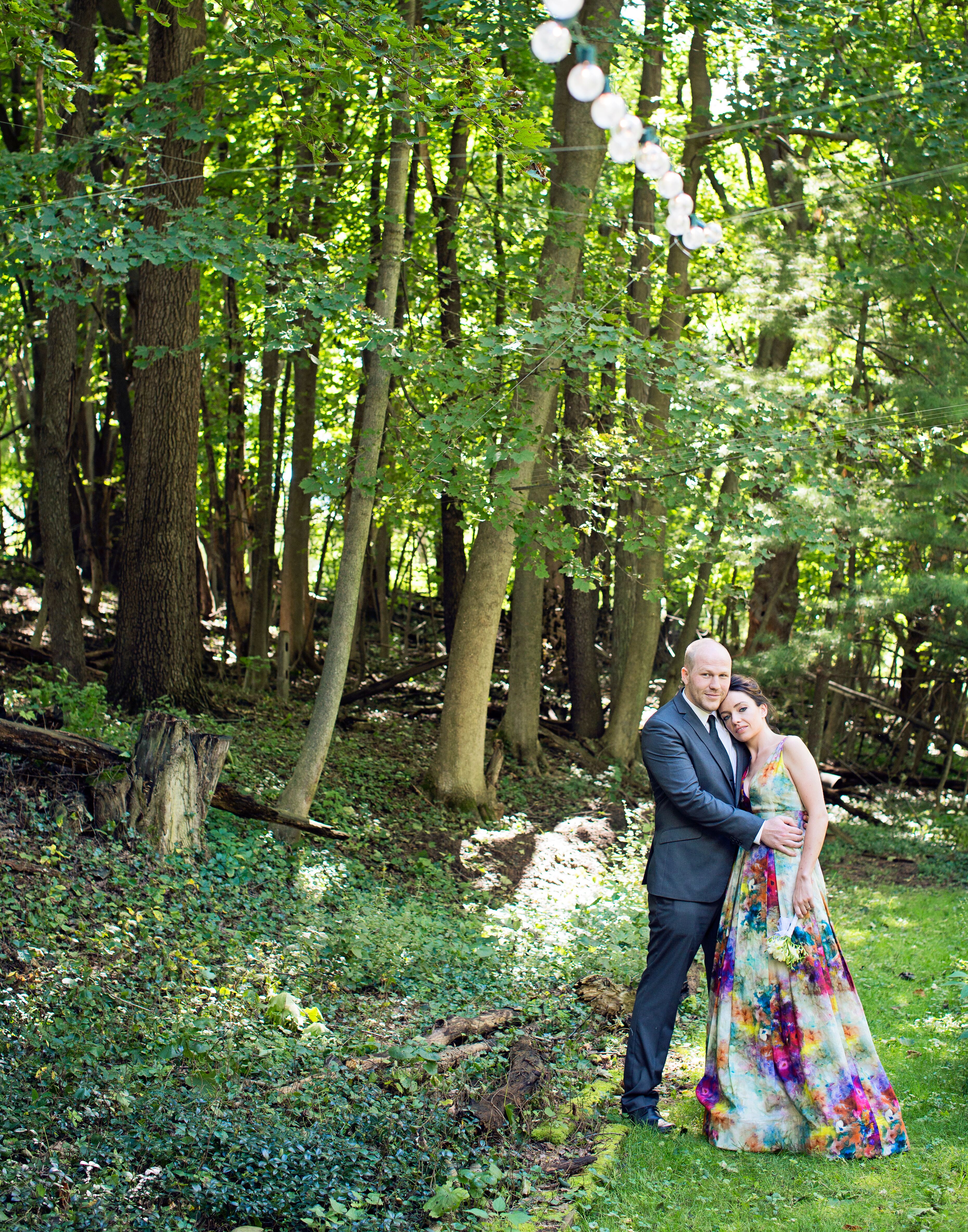 A Modern Colorful Backyard Wedding  in Kalamazoo  Michigan 