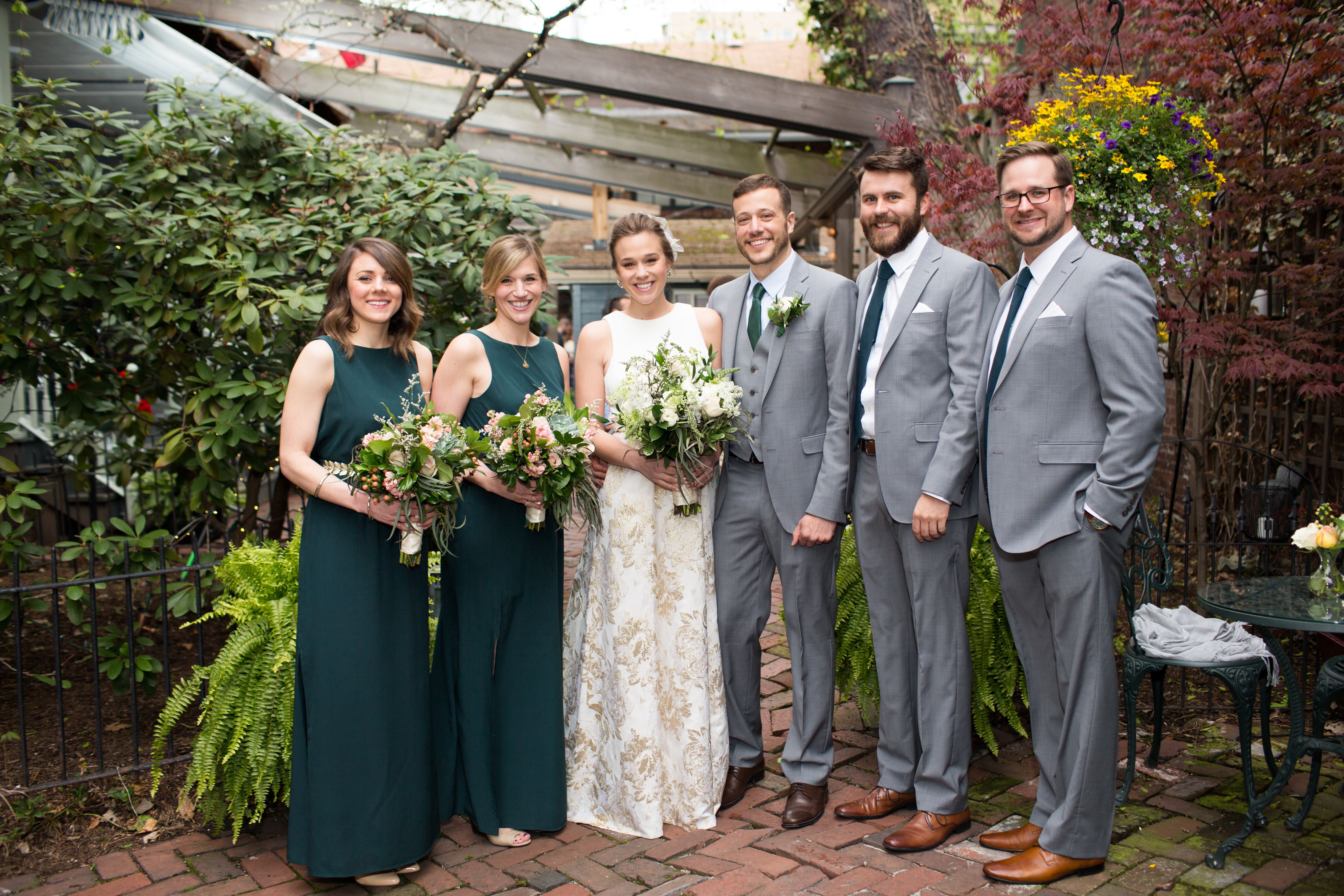 burgundy and gold wedding bridesmaid dresses