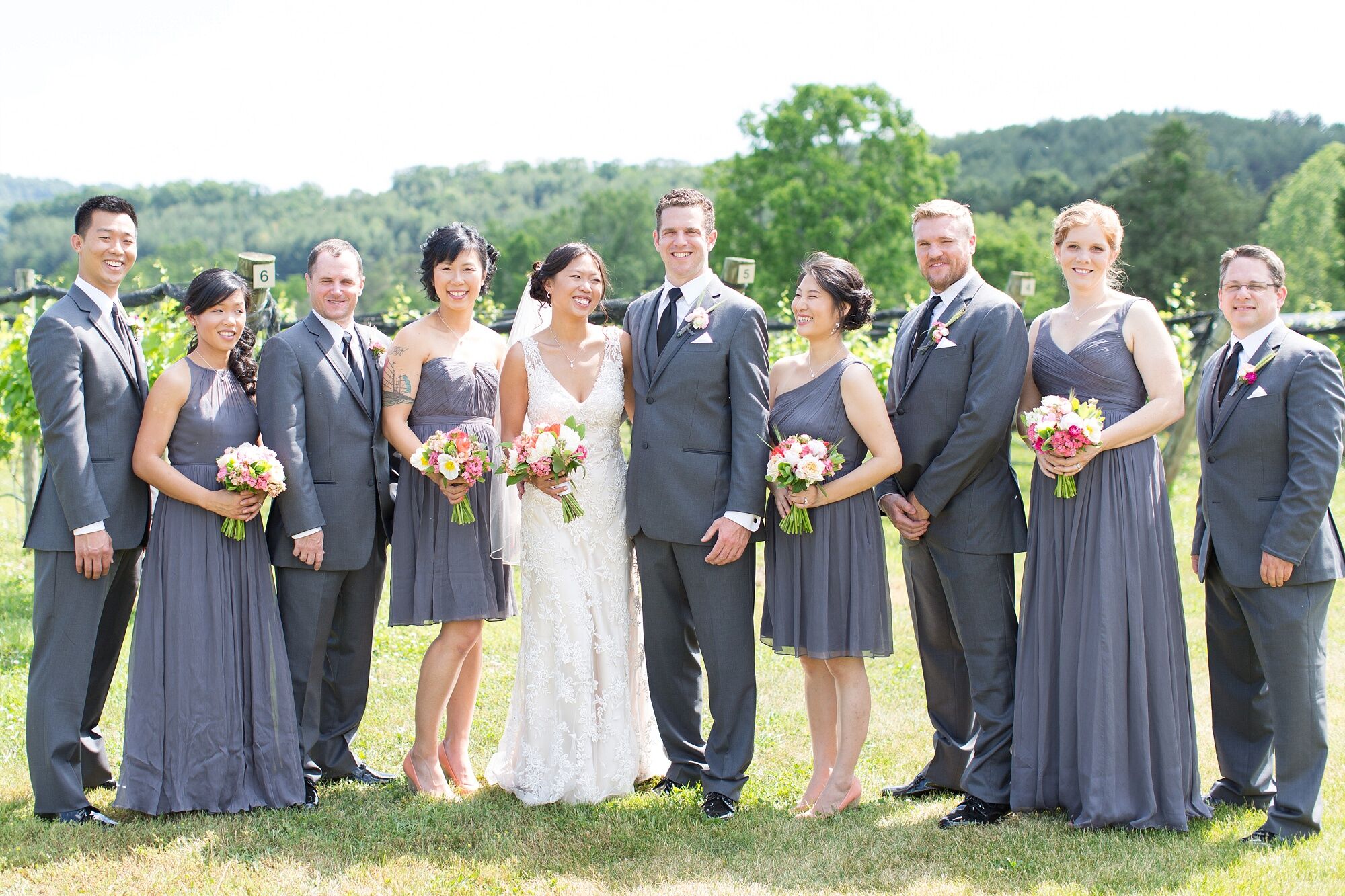 Dark Gray Wedding Party Attire