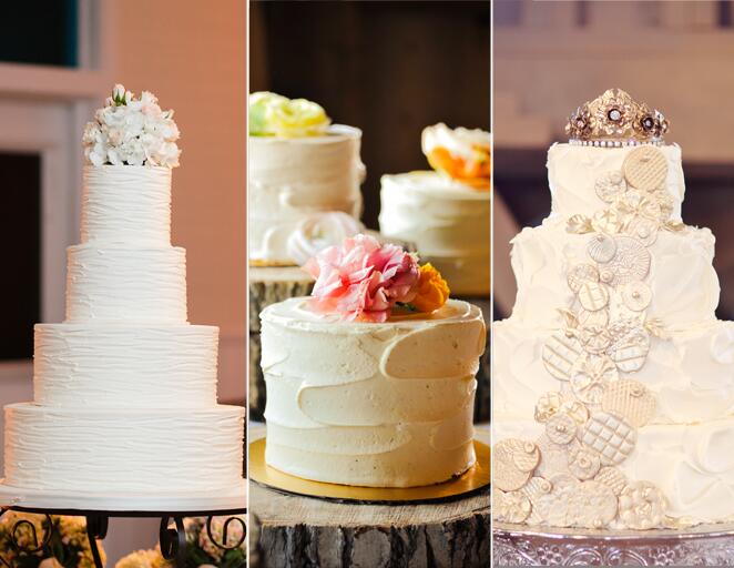 What are some common elements for a fall wedding cake?