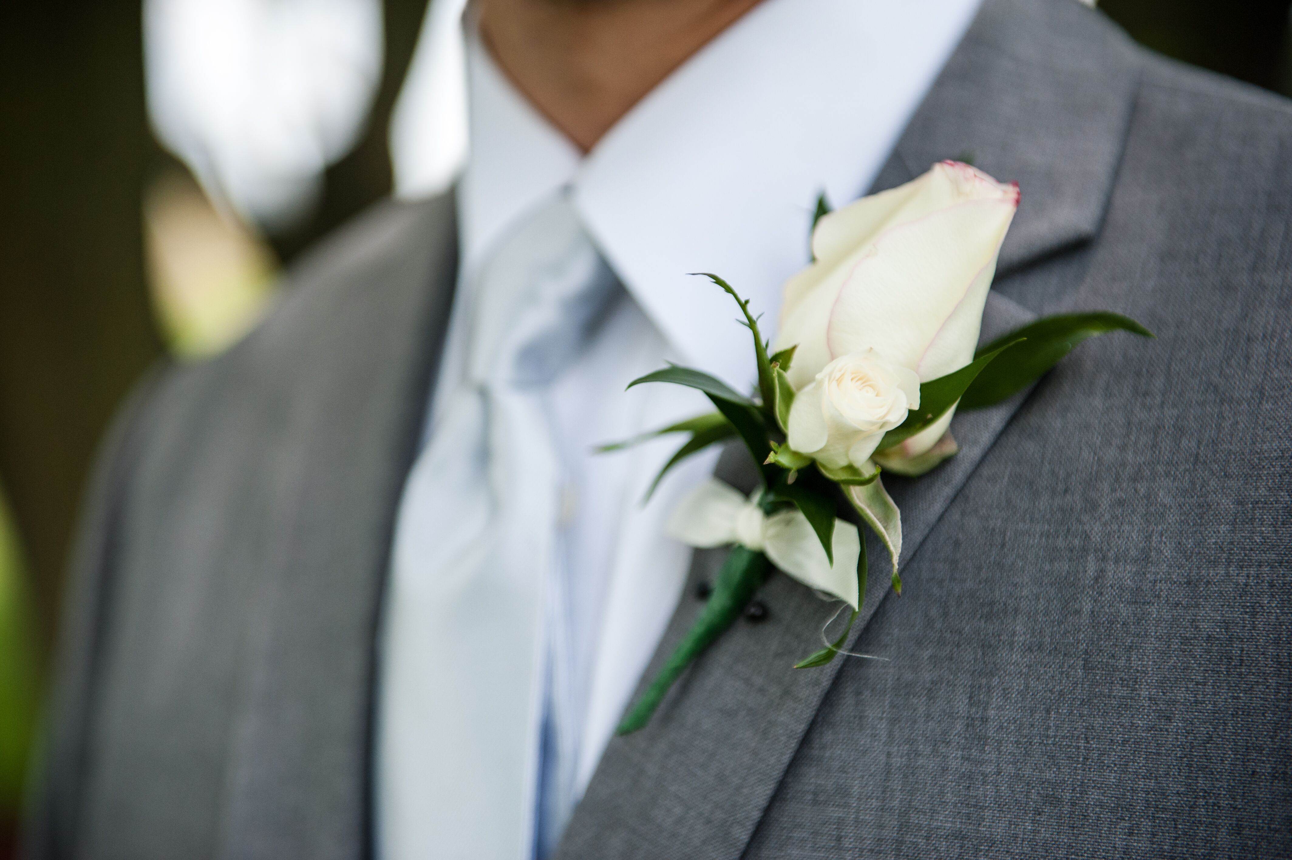 Ivory Rose Boutonniere