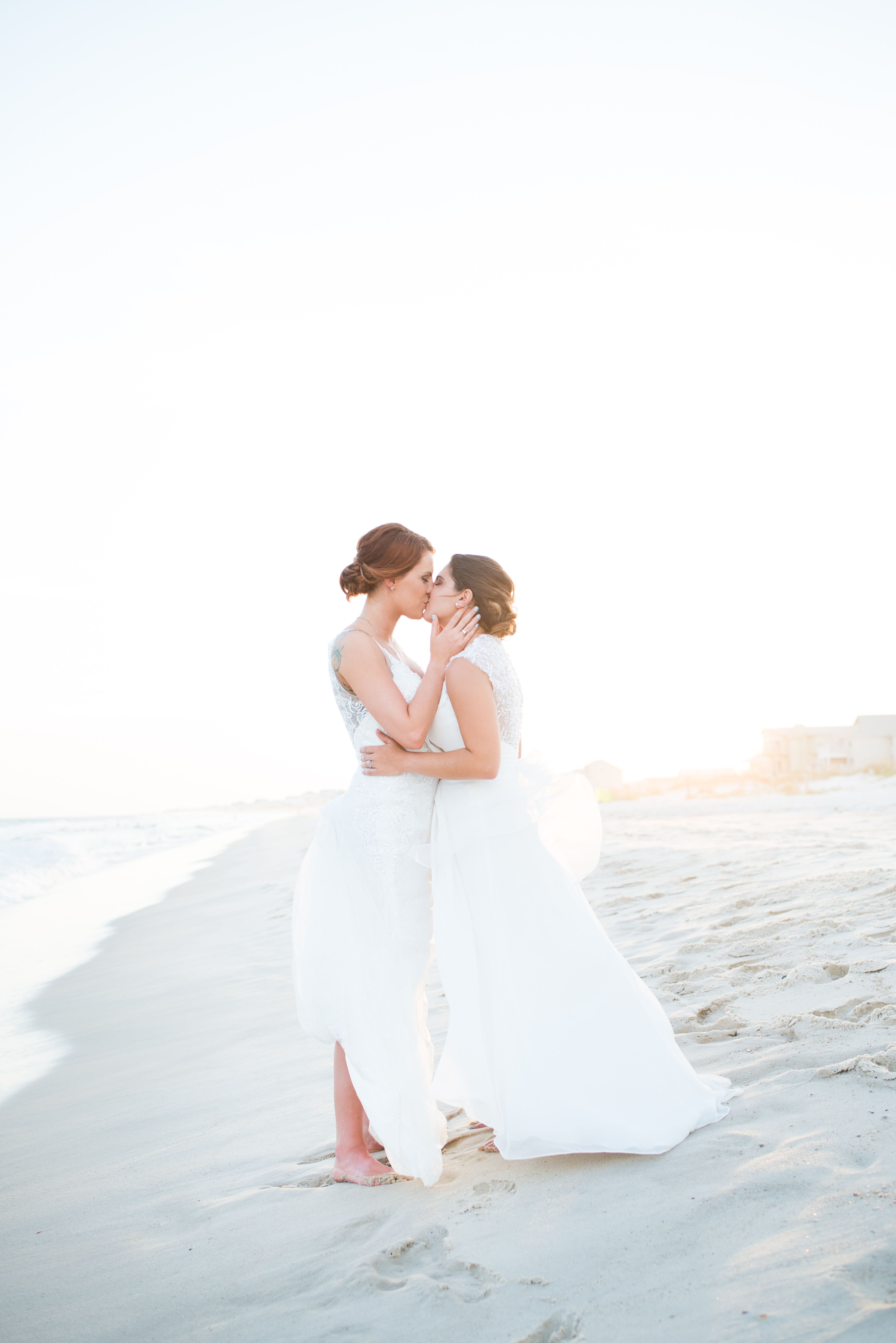 Simple, Intimate Beach Wedding for Same-Sex Couple