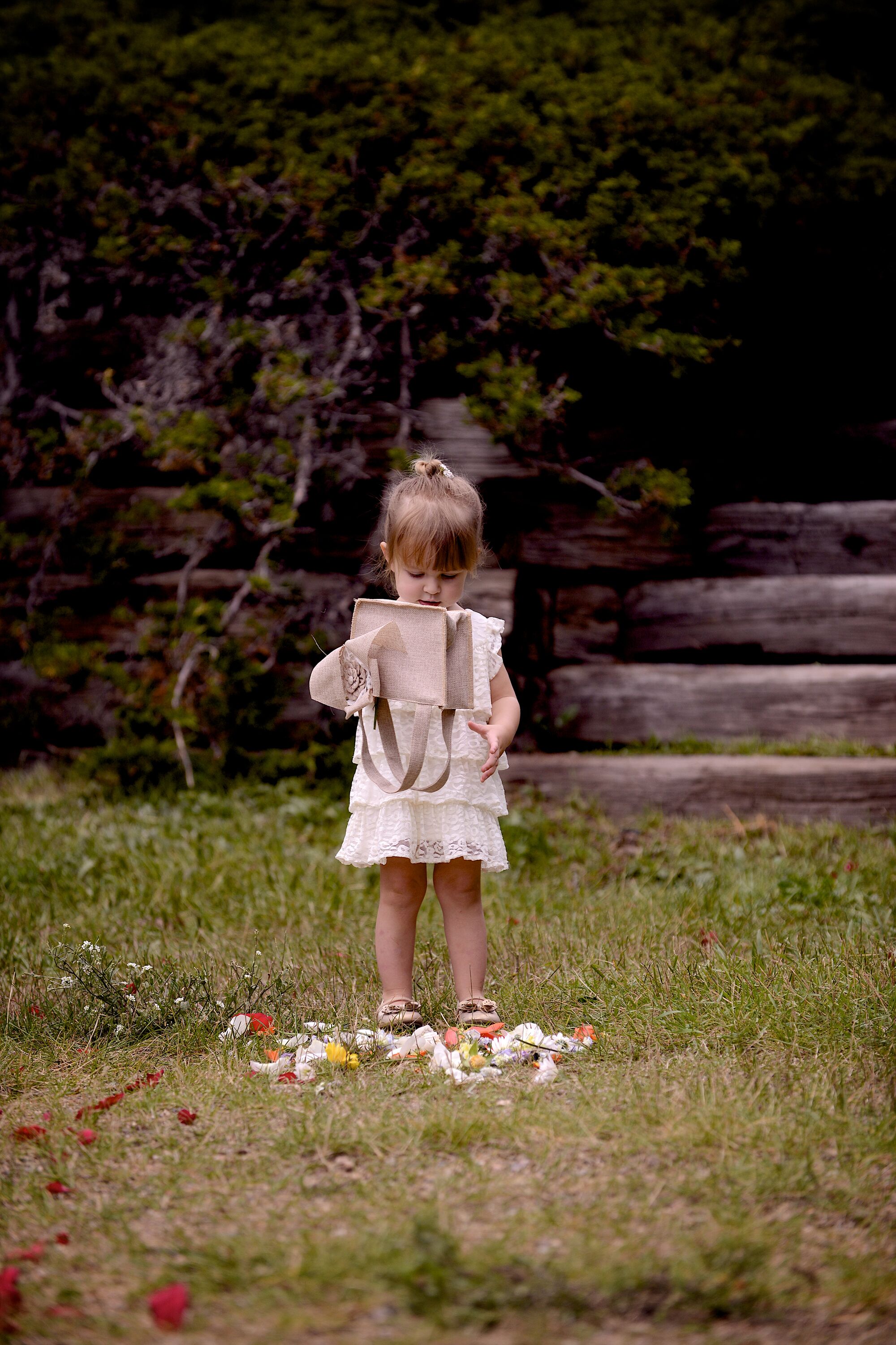 flower girl petal bag