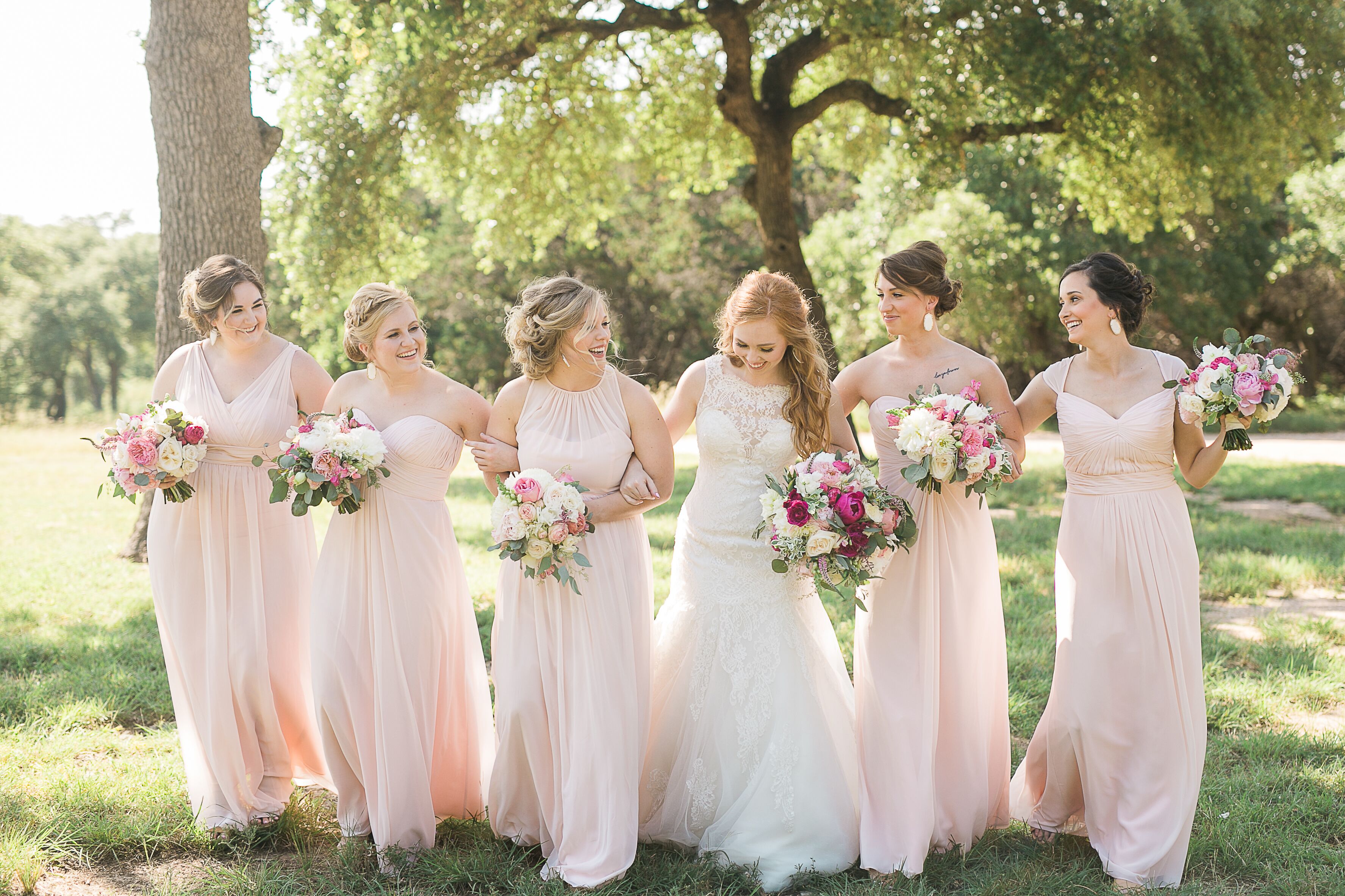 Rose Petal Colored Bridesmaid Dresses