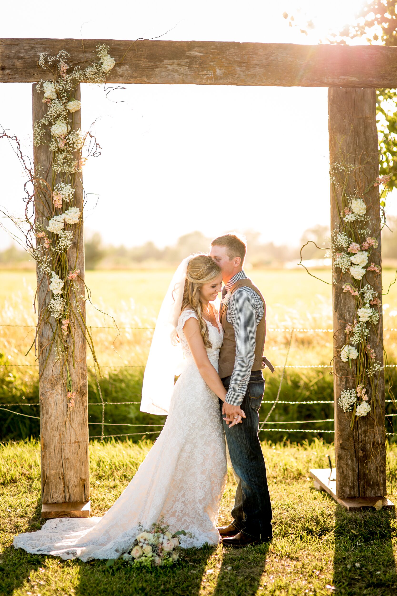 DIY Barn-Wood Wedding Arbor