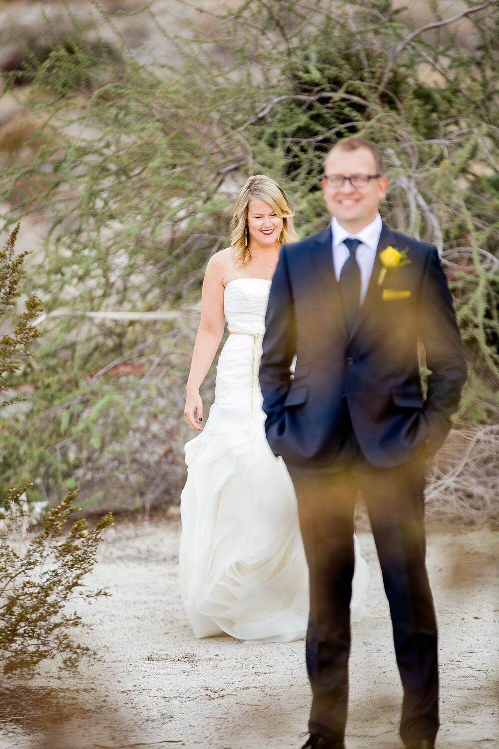 Bride And Groom Have Their First Look