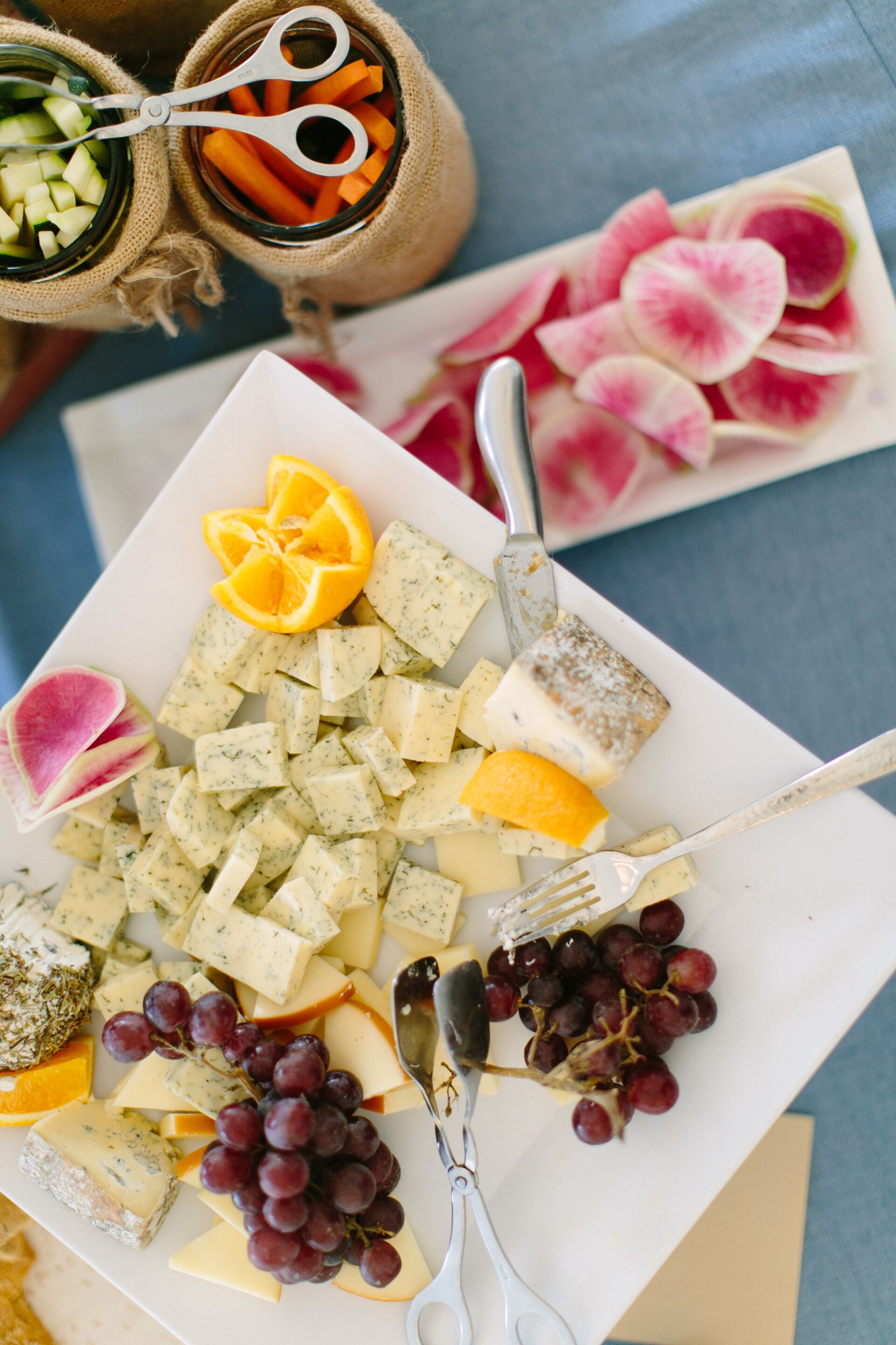 Assorted Cheeses and Crudites