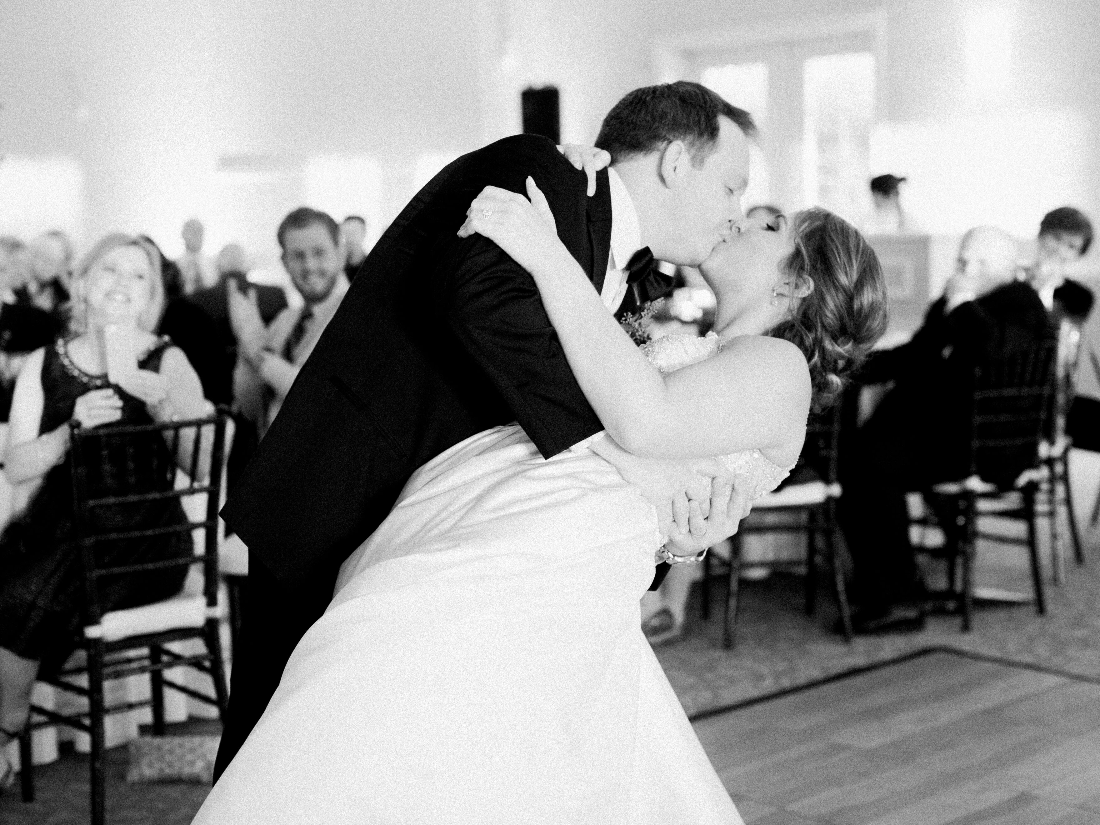 First Dance Dip and Kiss