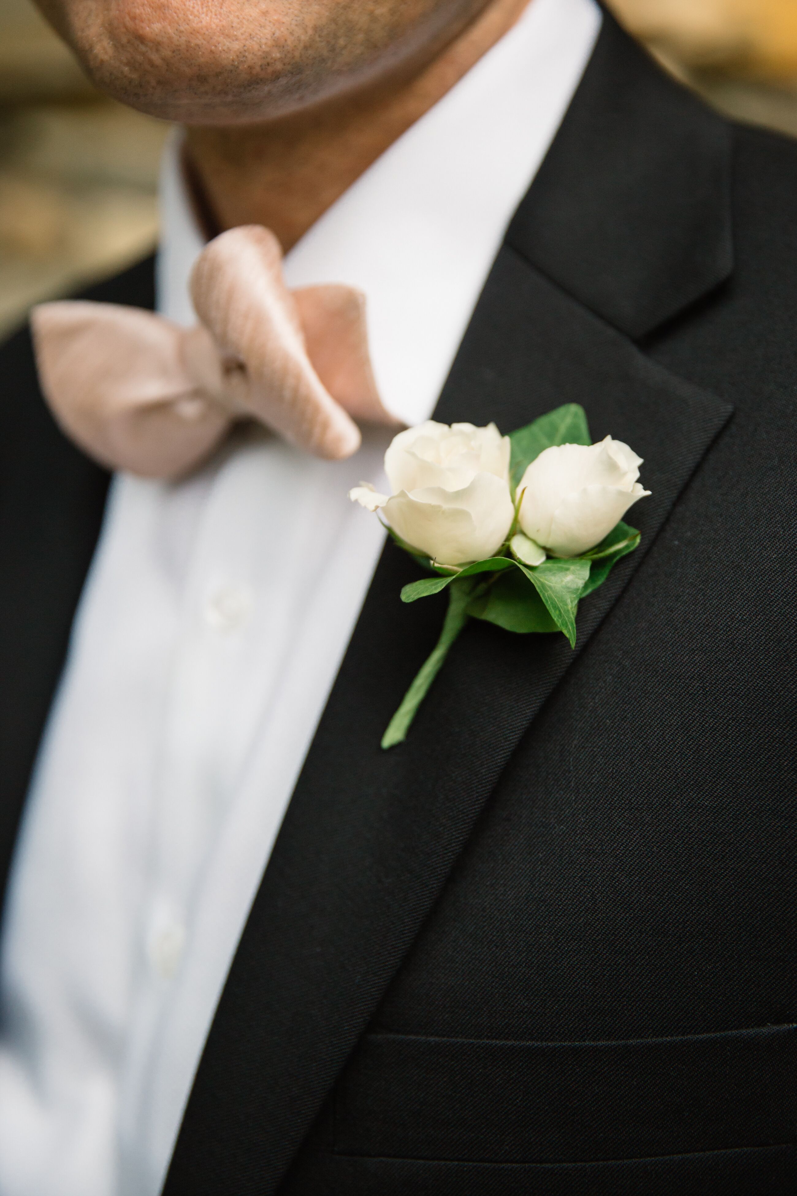 Classic White Rose Boutonniere