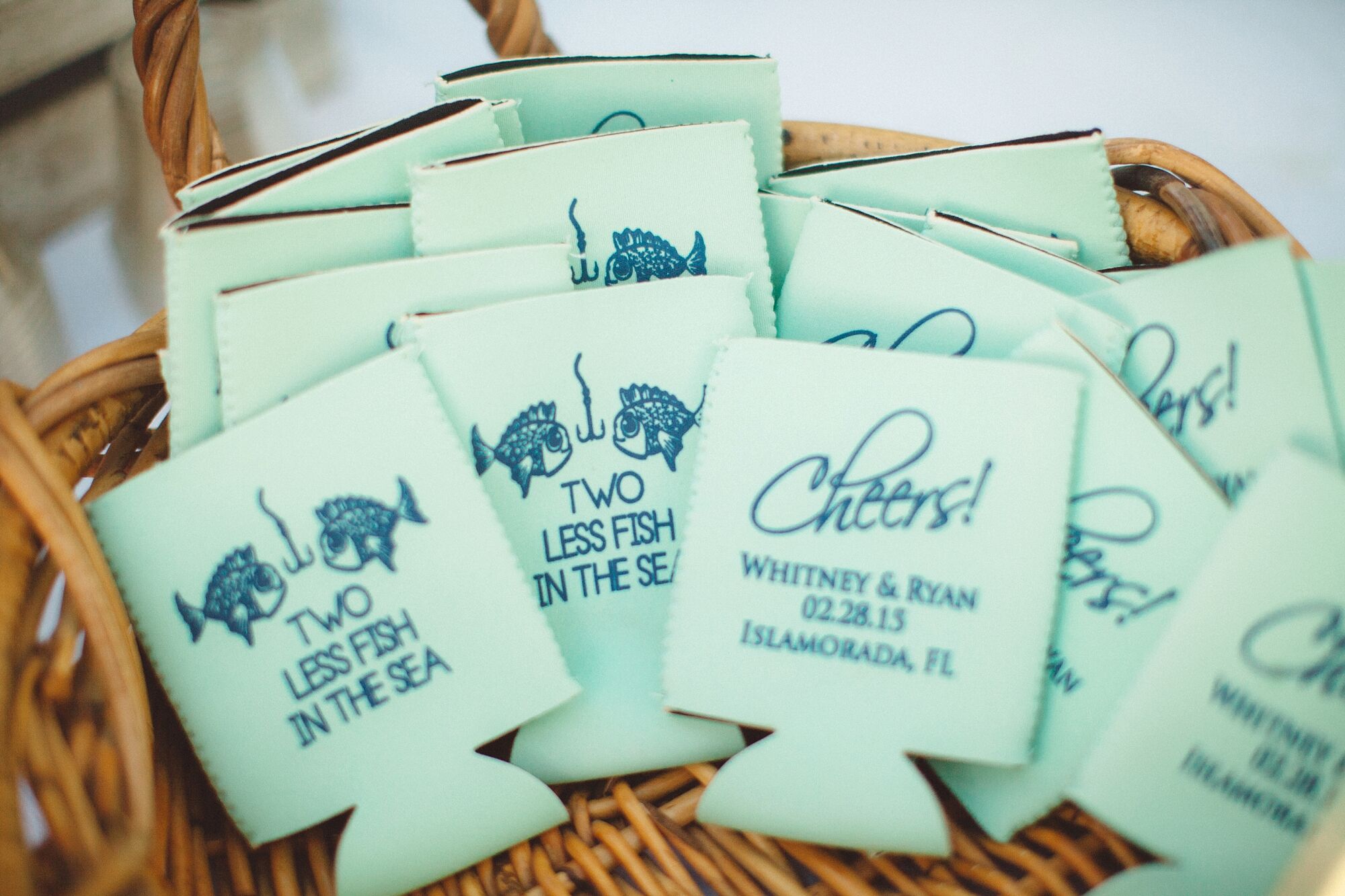 wedding reception koozies