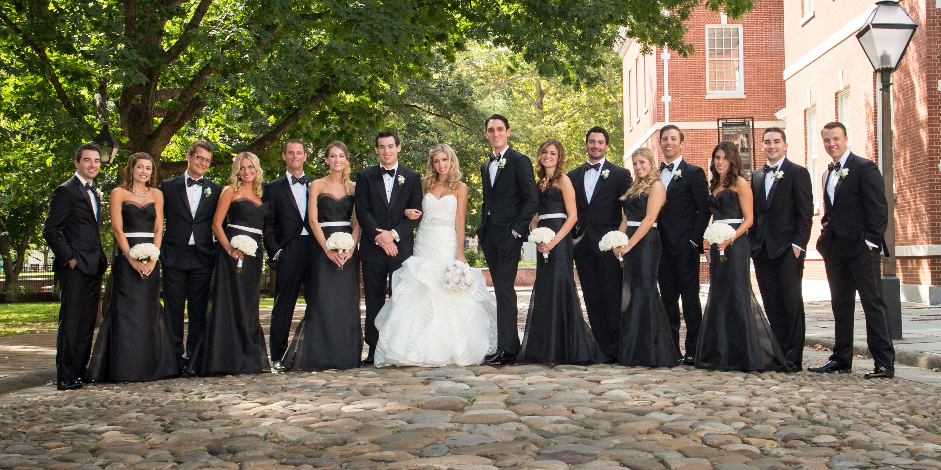 Black and white wedding bridal party sale