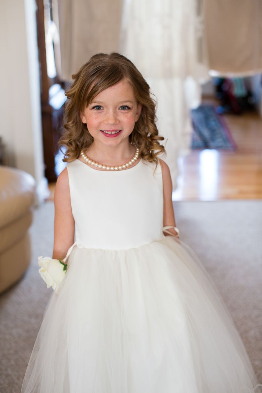 Pearl flower store girl dress