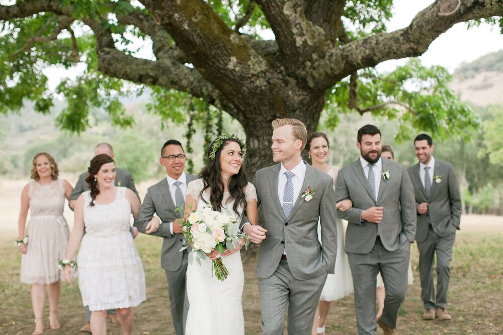 Grey and white bridesmaid sales dresses