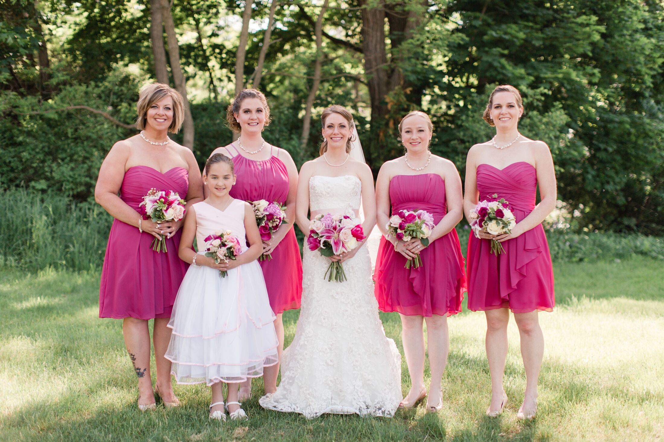 Watermelon color shop bridesmaid dresses