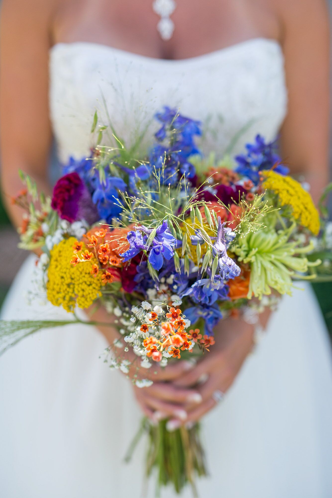 Download Wildflower-Inspired Colorful Bridal Bouquet