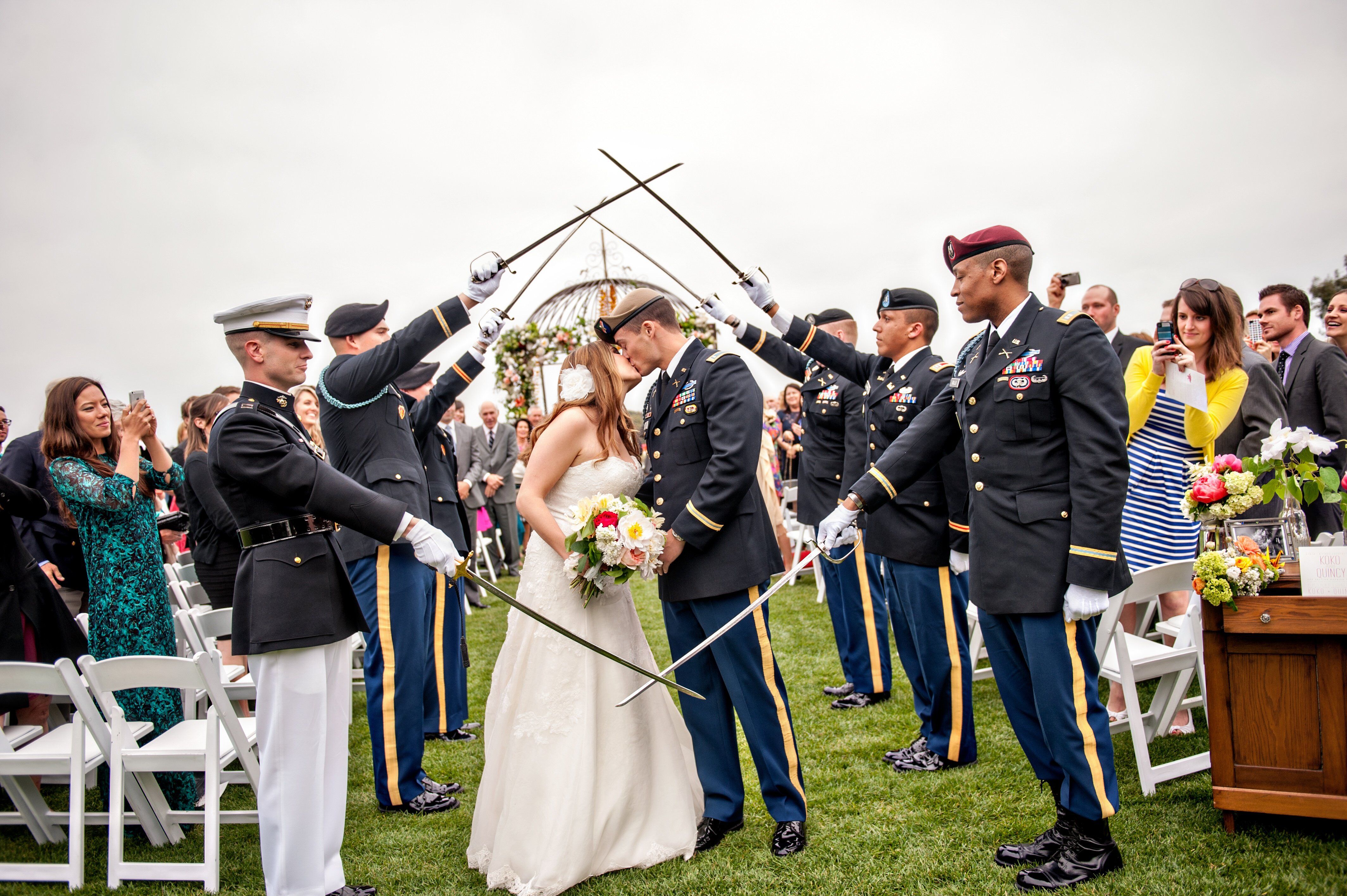 A Romantic, Military Wedding in Pacific Palisades, CA